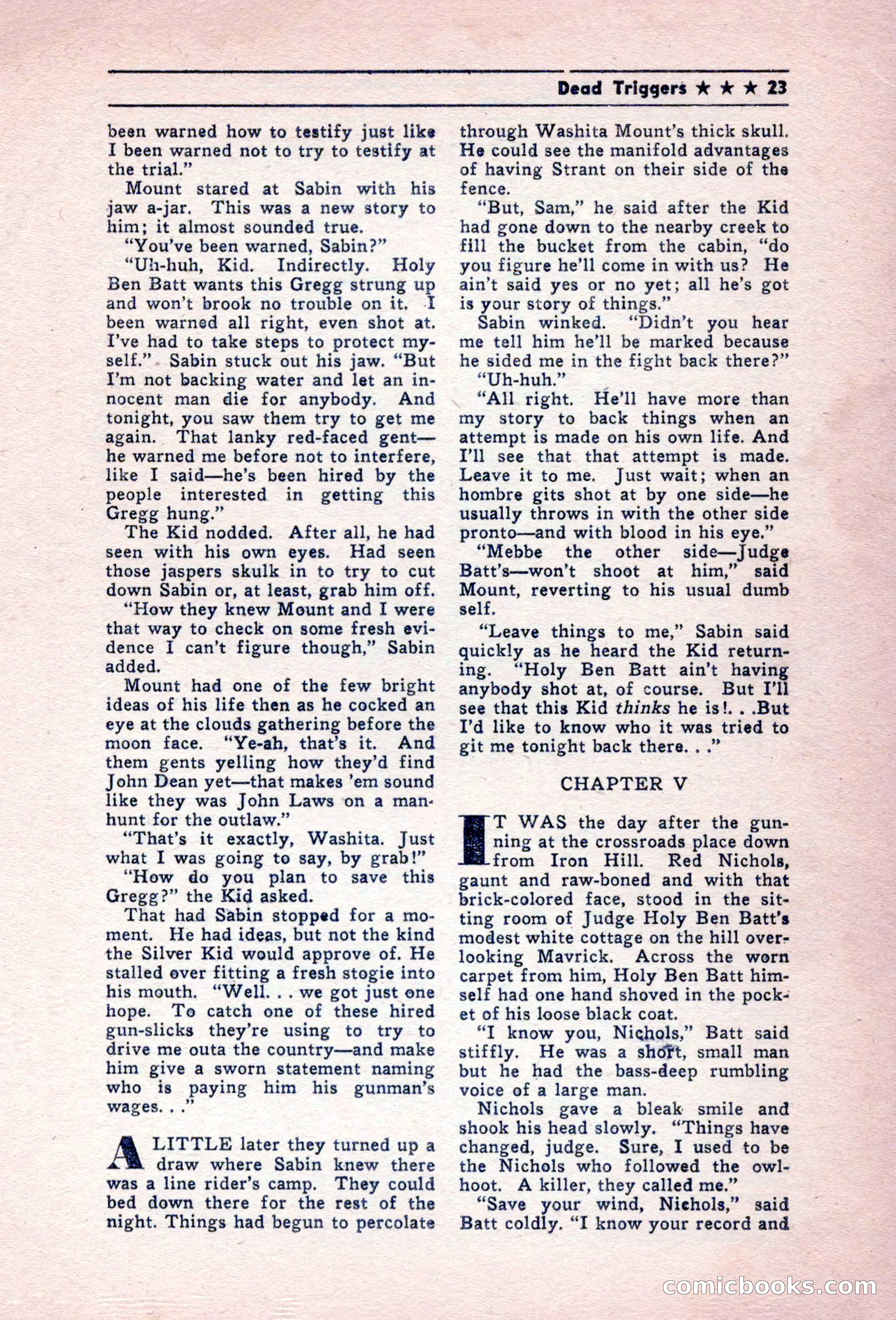 Blue Ribbon Western, December 1945 — page 23 of 116
