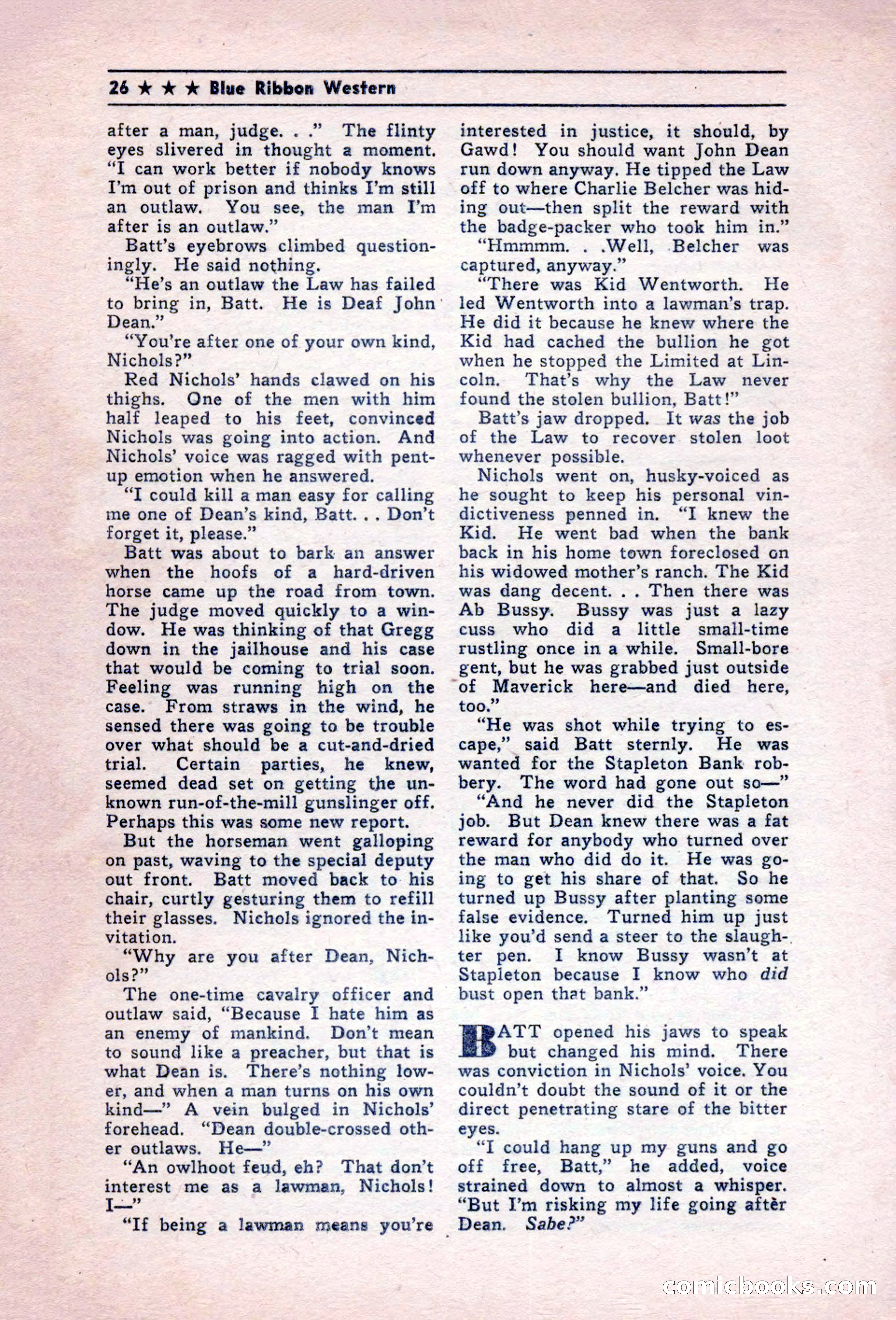 Blue Ribbon Western, December 1945 — page 26 of 116