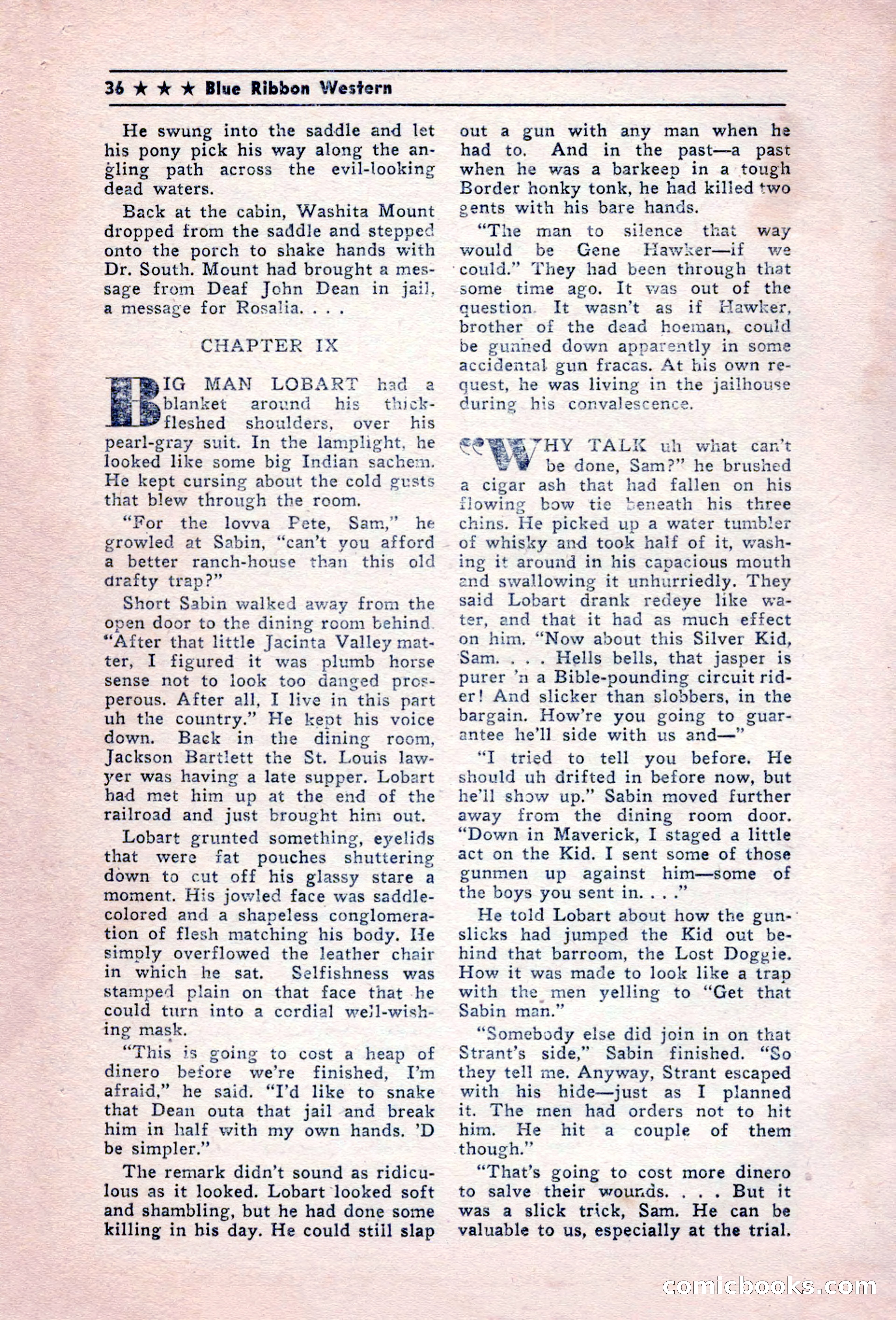 Blue Ribbon Western, December 1945 — page 36 of 116