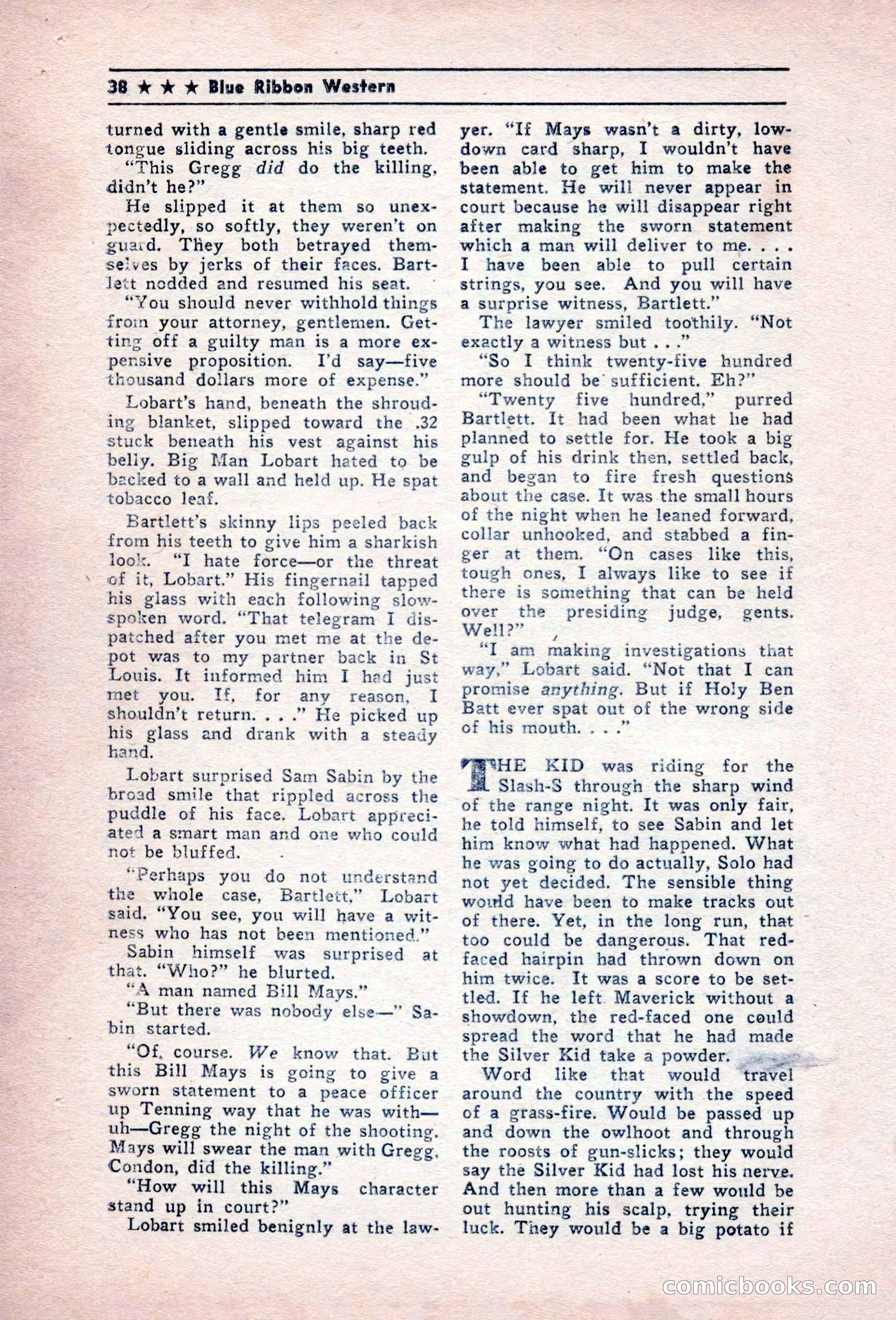 Blue Ribbon Western, December 1945 — page 38 of 116