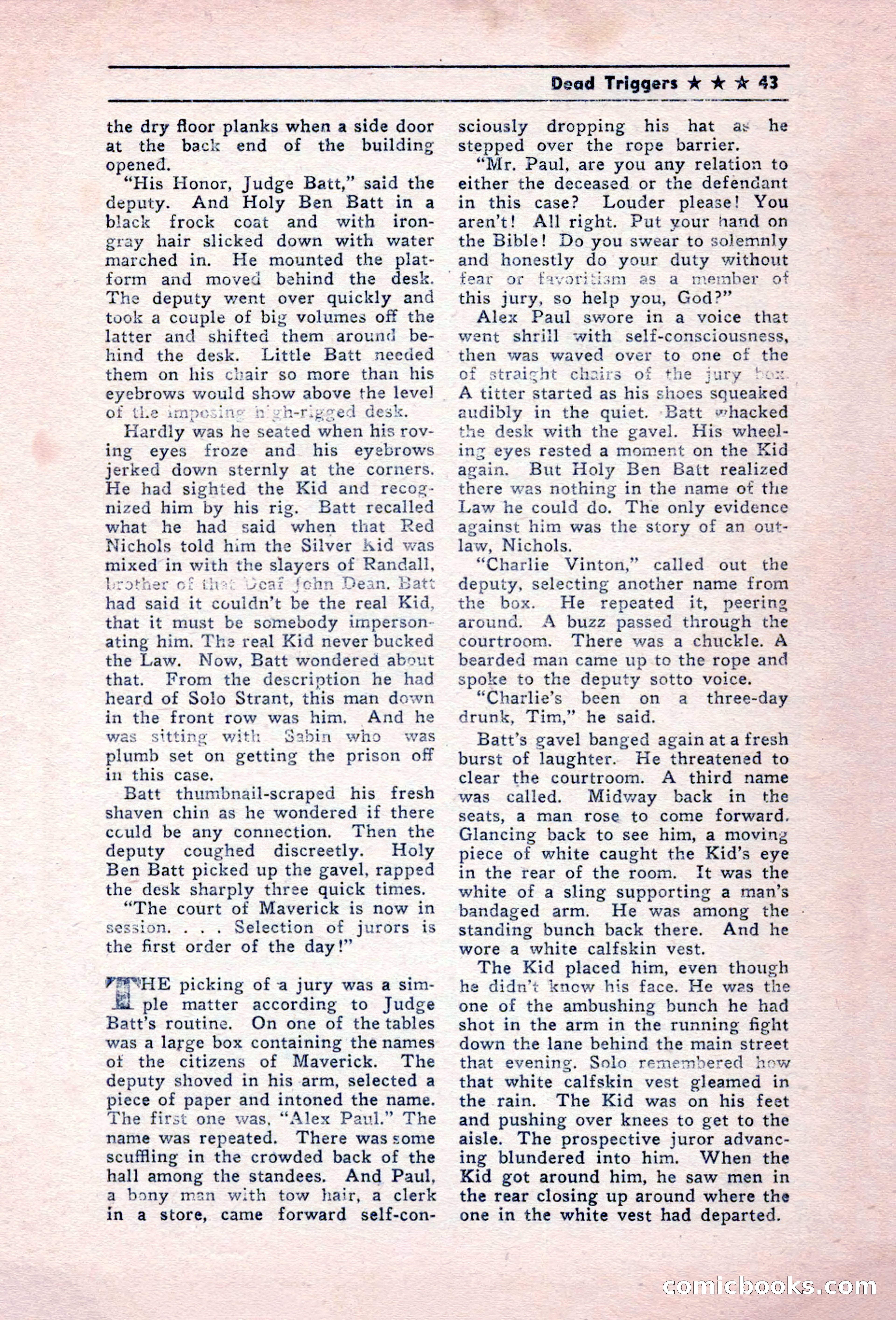 Blue Ribbon Western, December 1945 — page 43 of 116