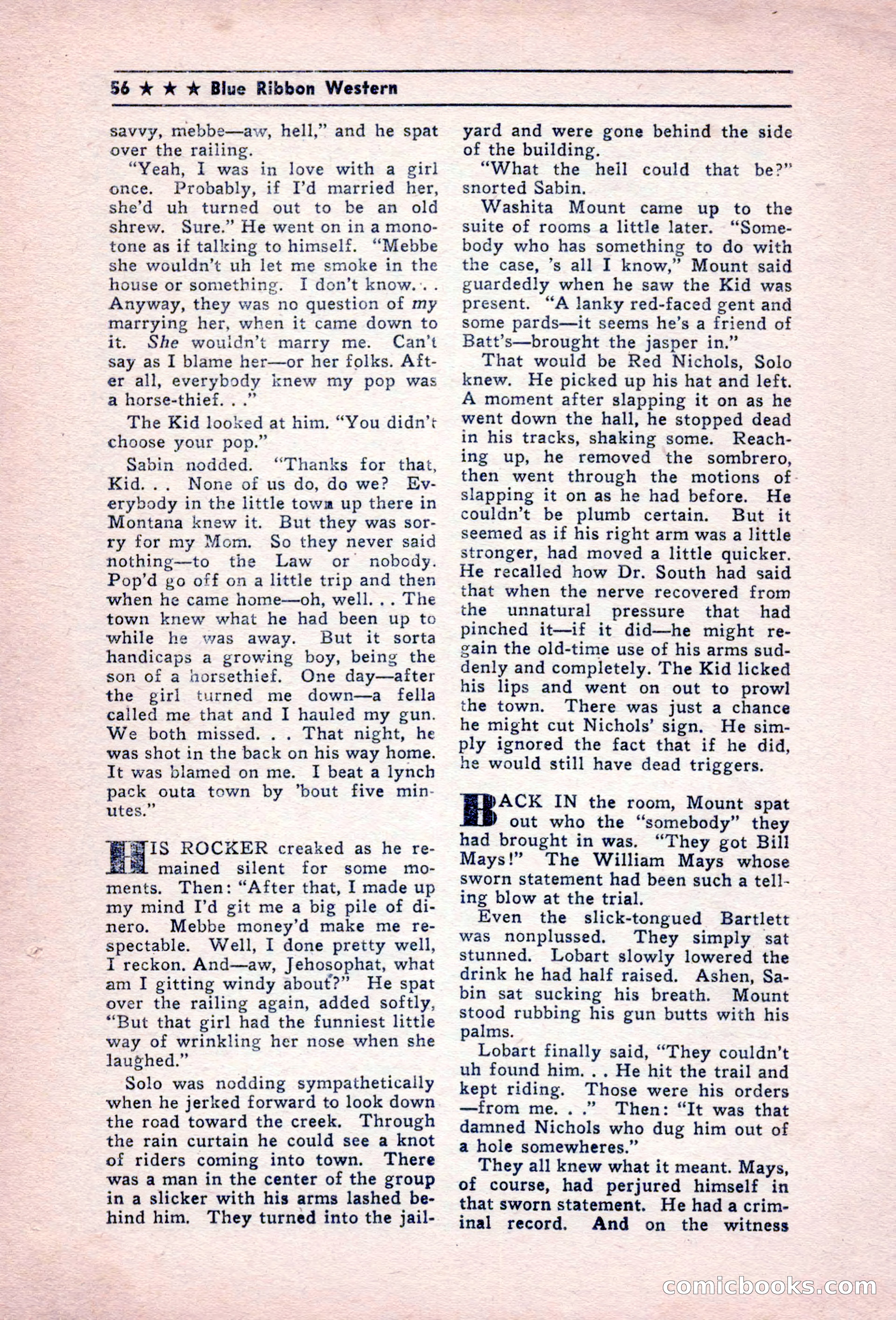 Blue Ribbon Western, December 1945 — page 56 of 116