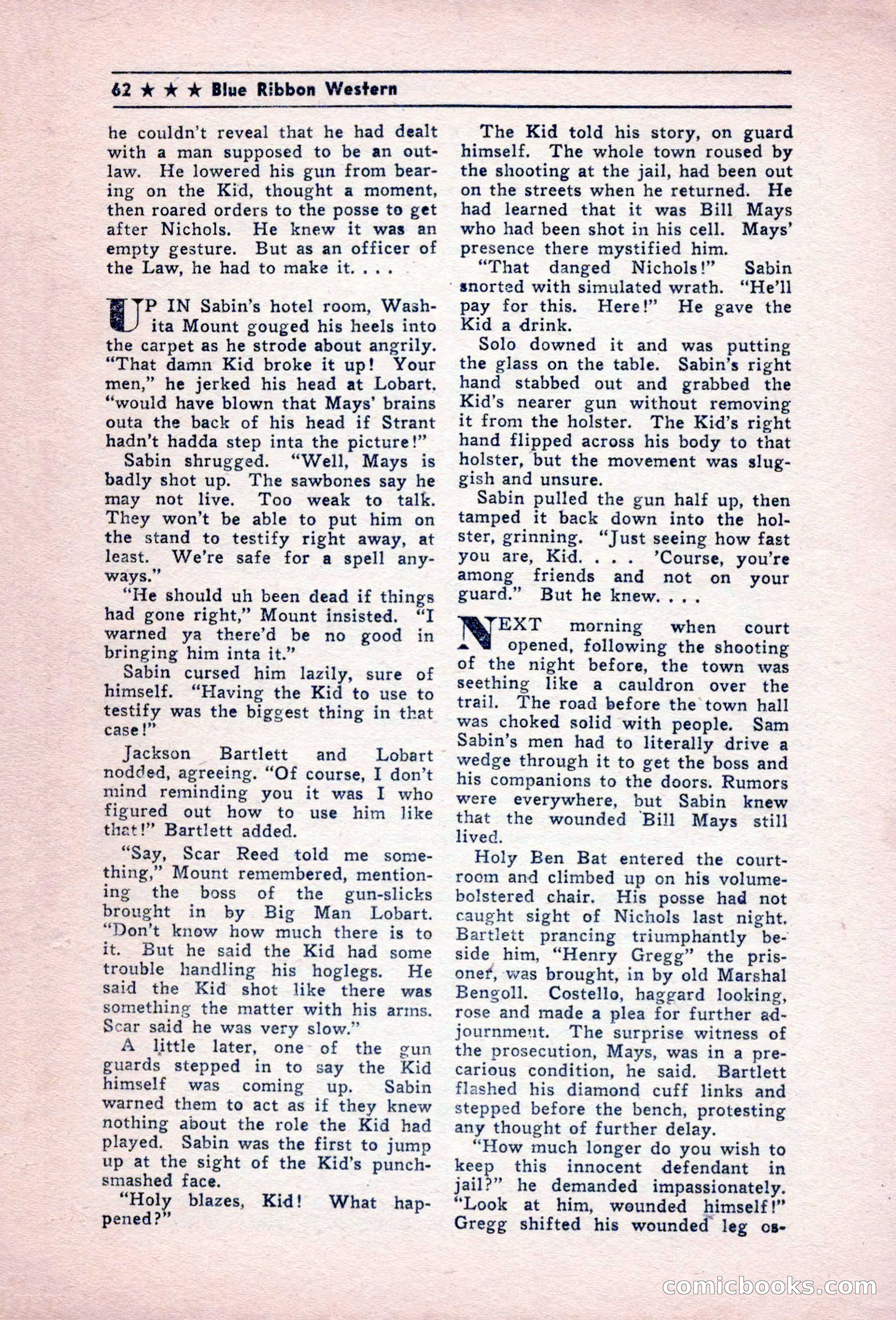 Blue Ribbon Western, December 1945 — page 62 of 116