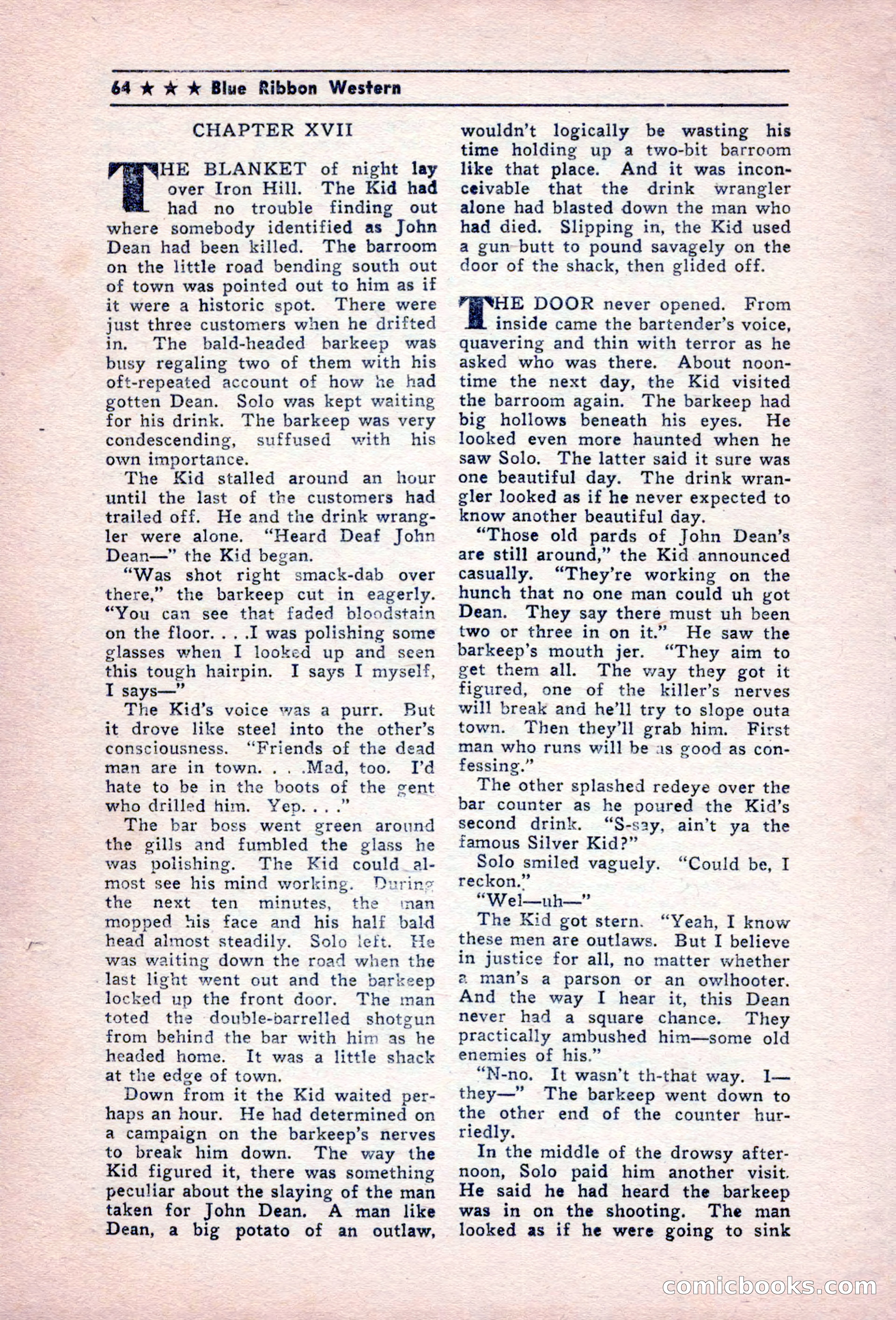 Blue Ribbon Western, December 1945 — page 64 of 116