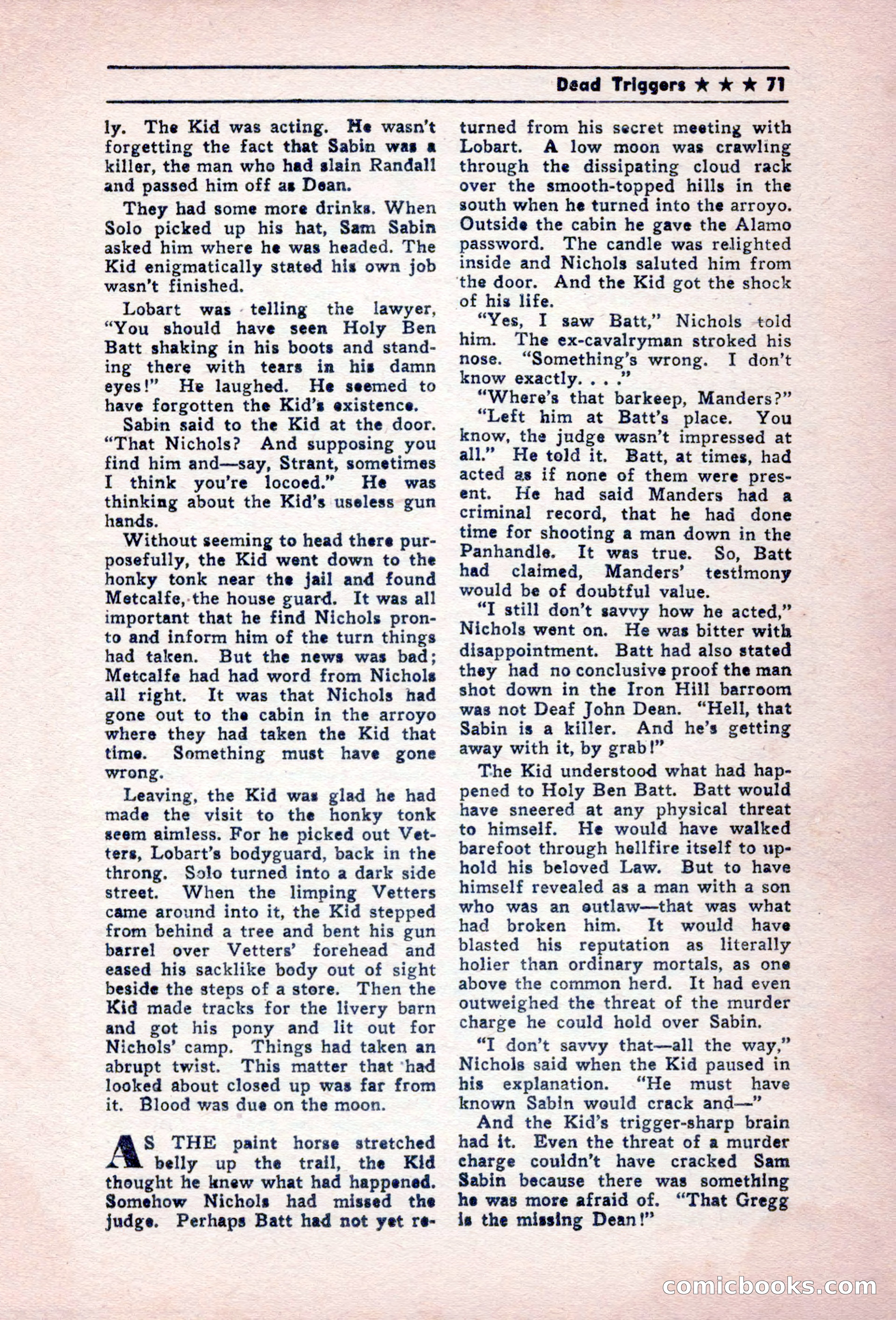 Blue Ribbon Western, December 1945 — page 71 of 116
