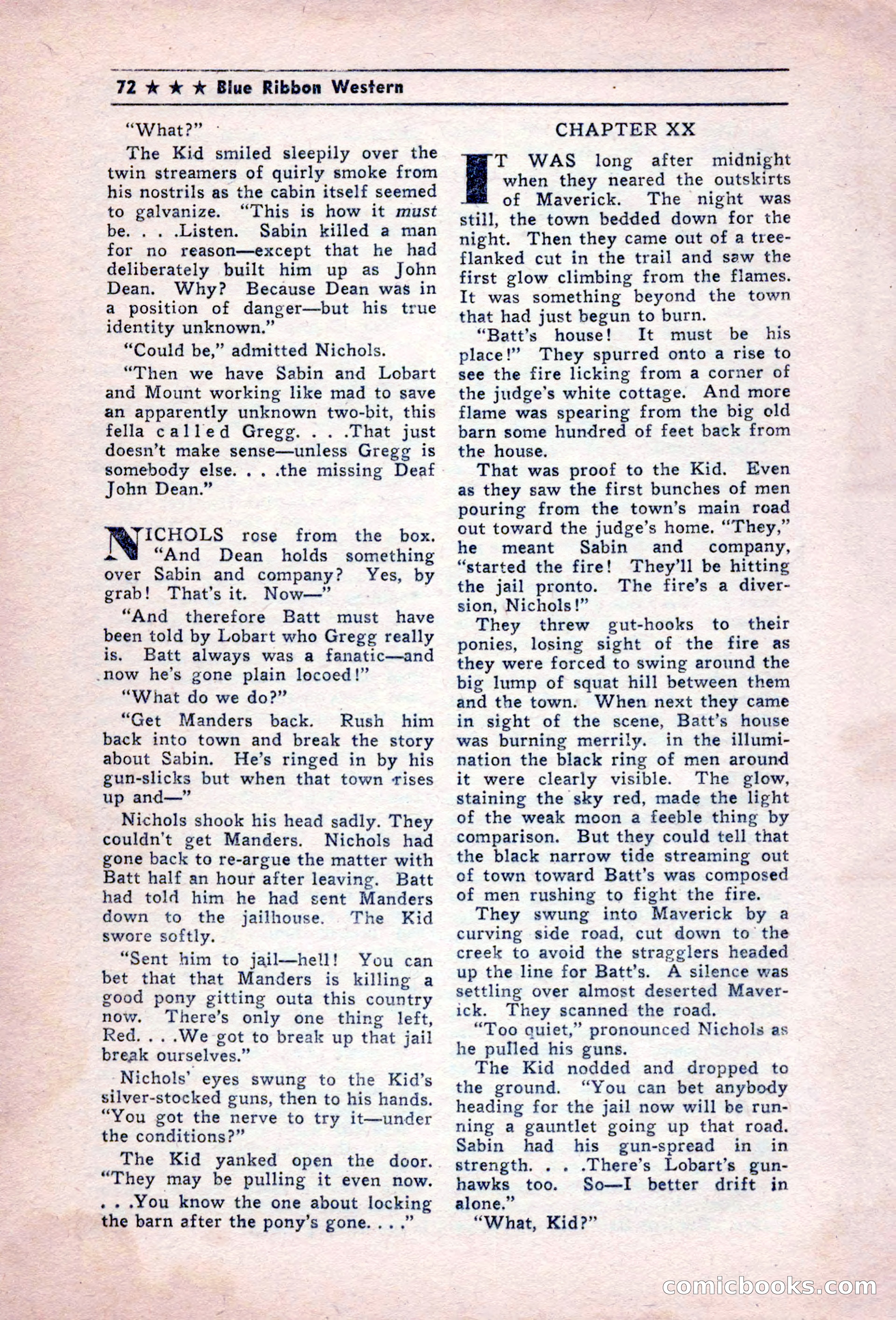 Blue Ribbon Western, December 1945 — page 72 of 116