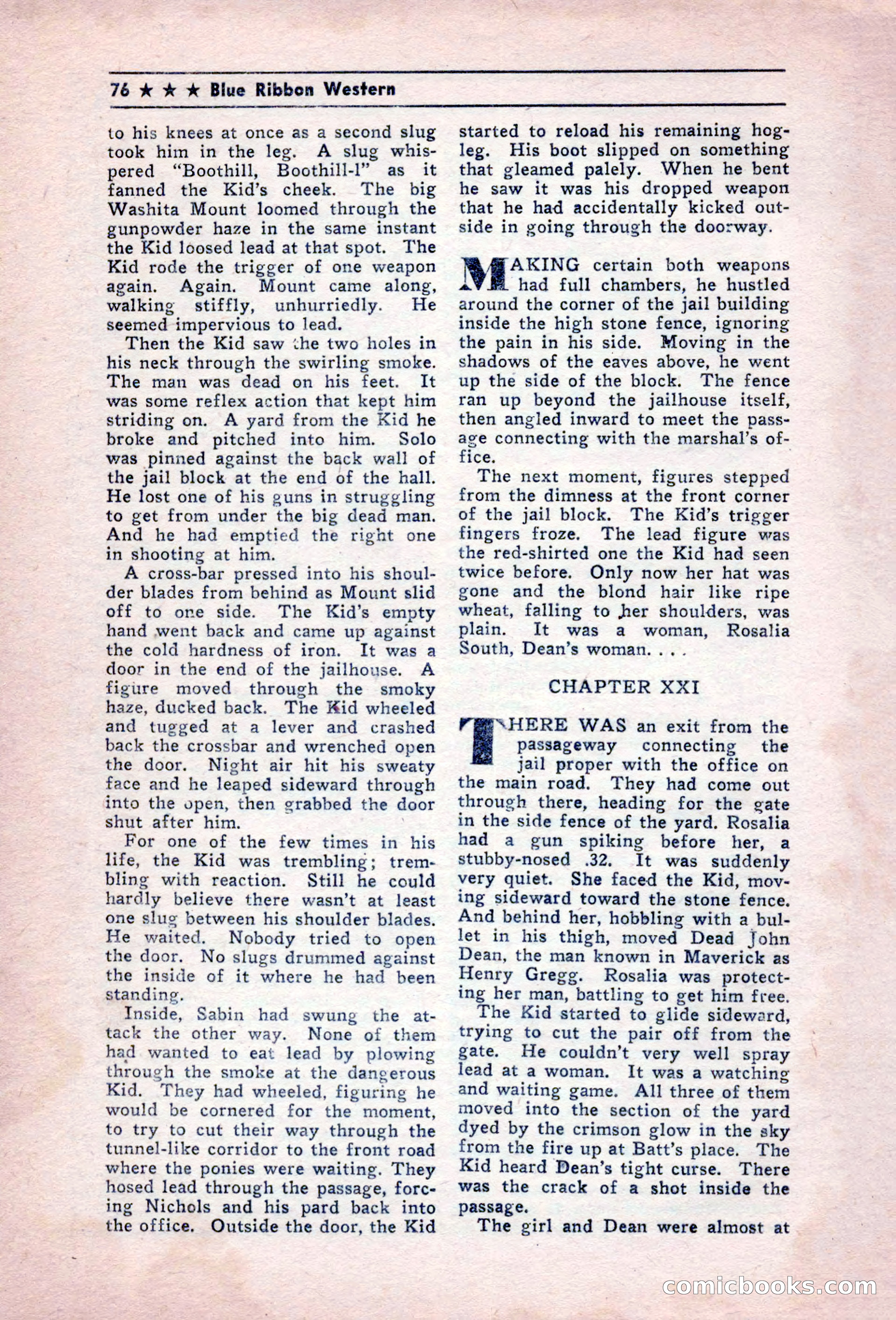 Blue Ribbon Western, December 1945 — page 76 of 116