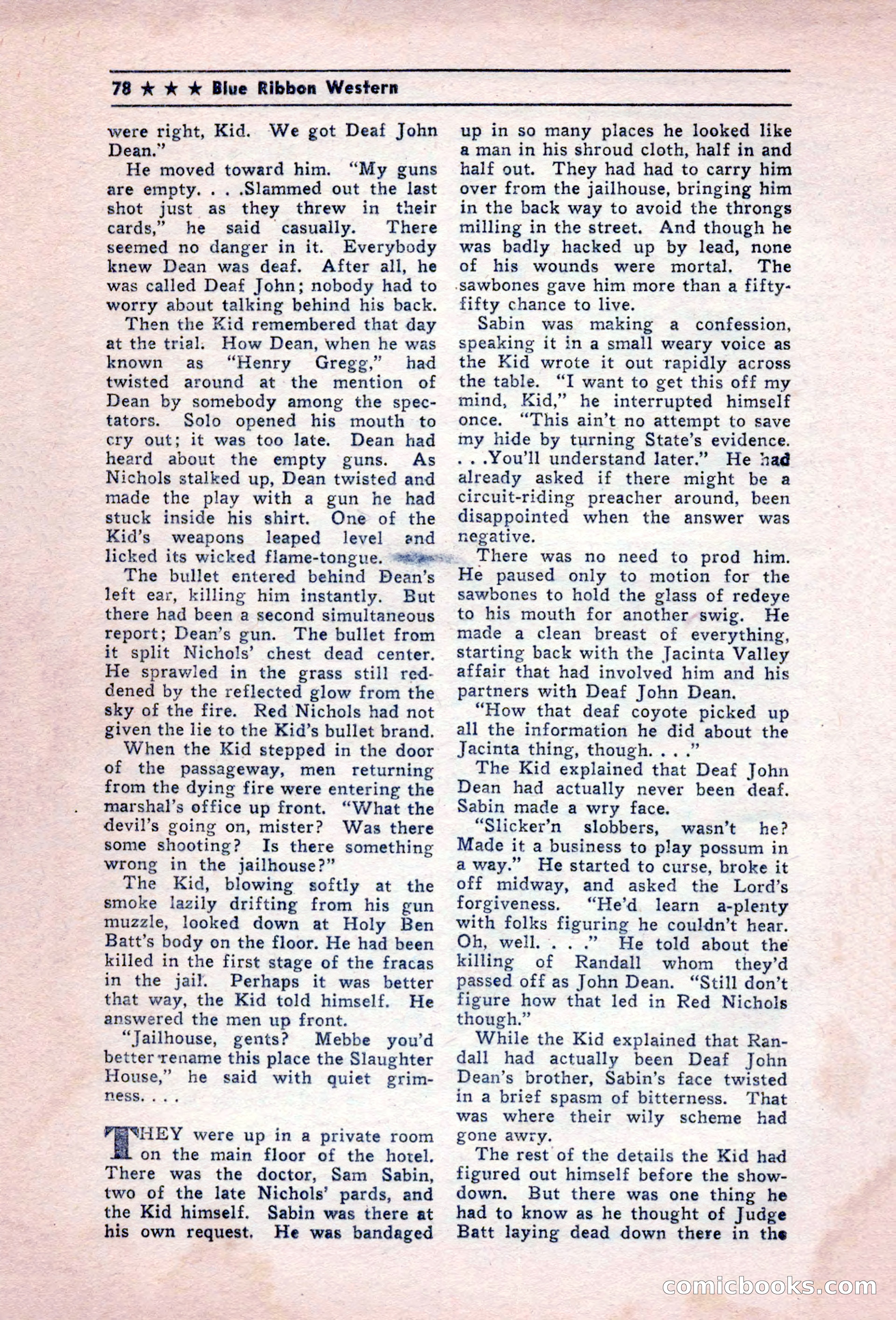 Blue Ribbon Western, December 1945 — page 78 of 116