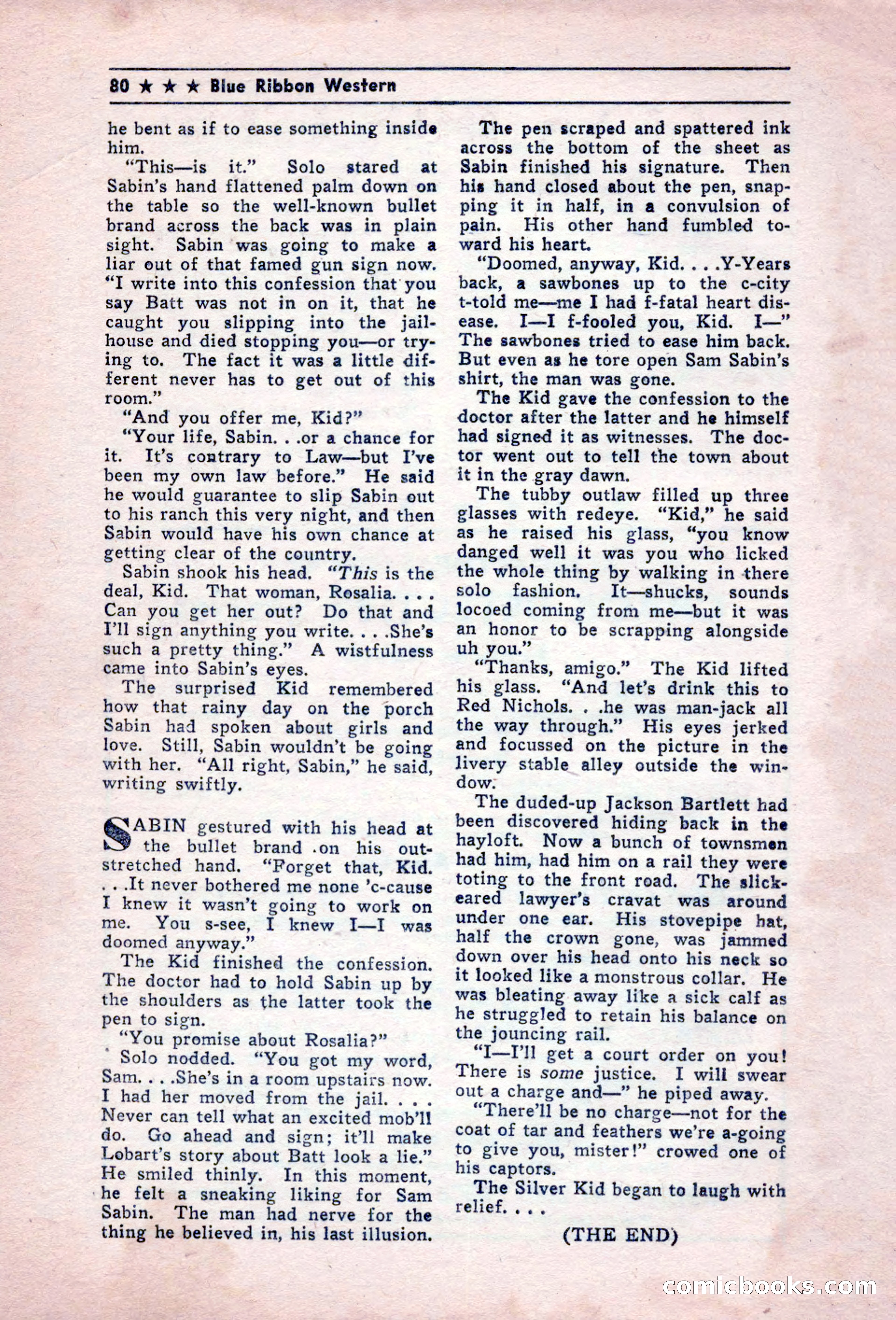 Blue Ribbon Western, December 1945 — page 80 of 116
