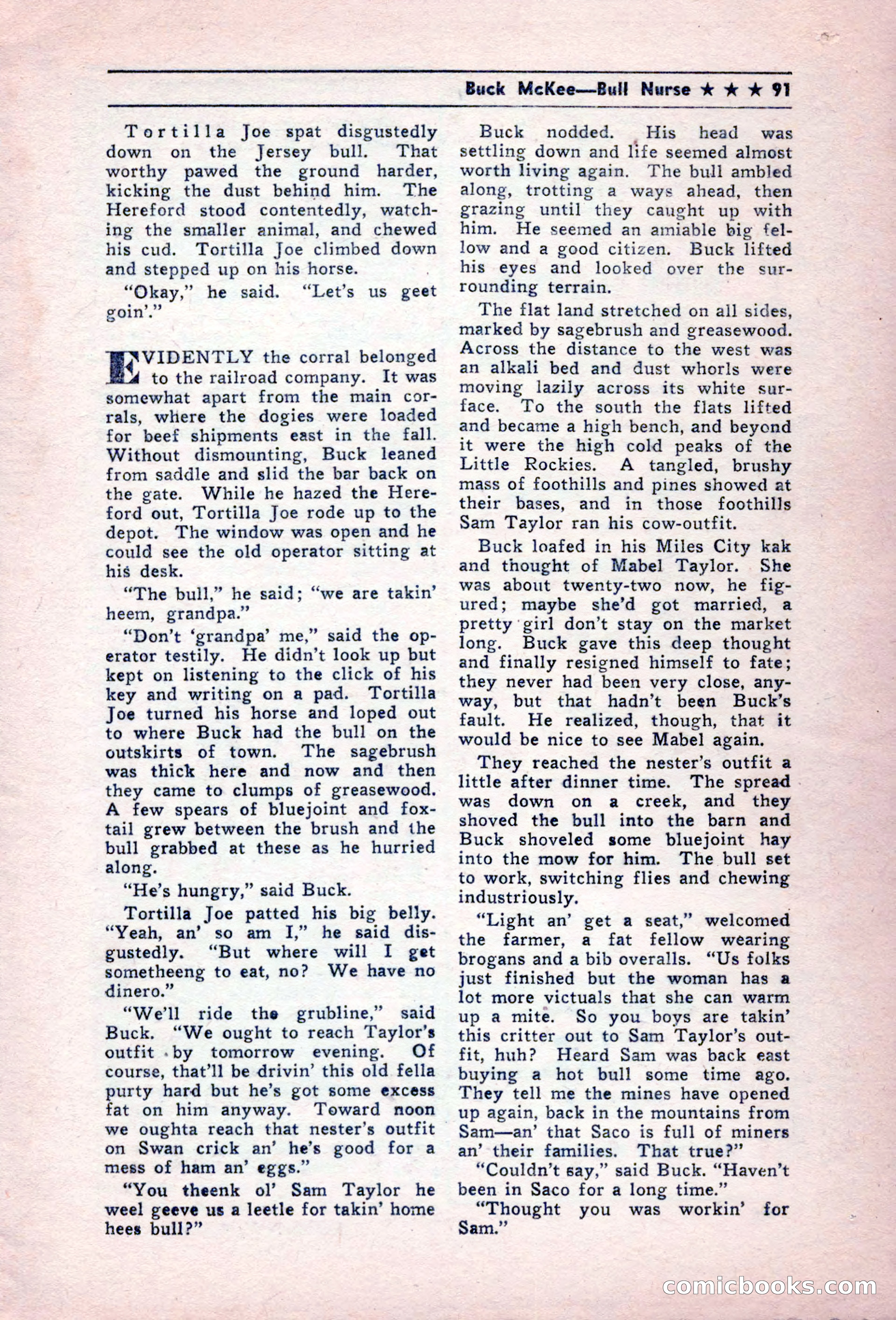 Blue Ribbon Western, December 1945 — page 91 of 116