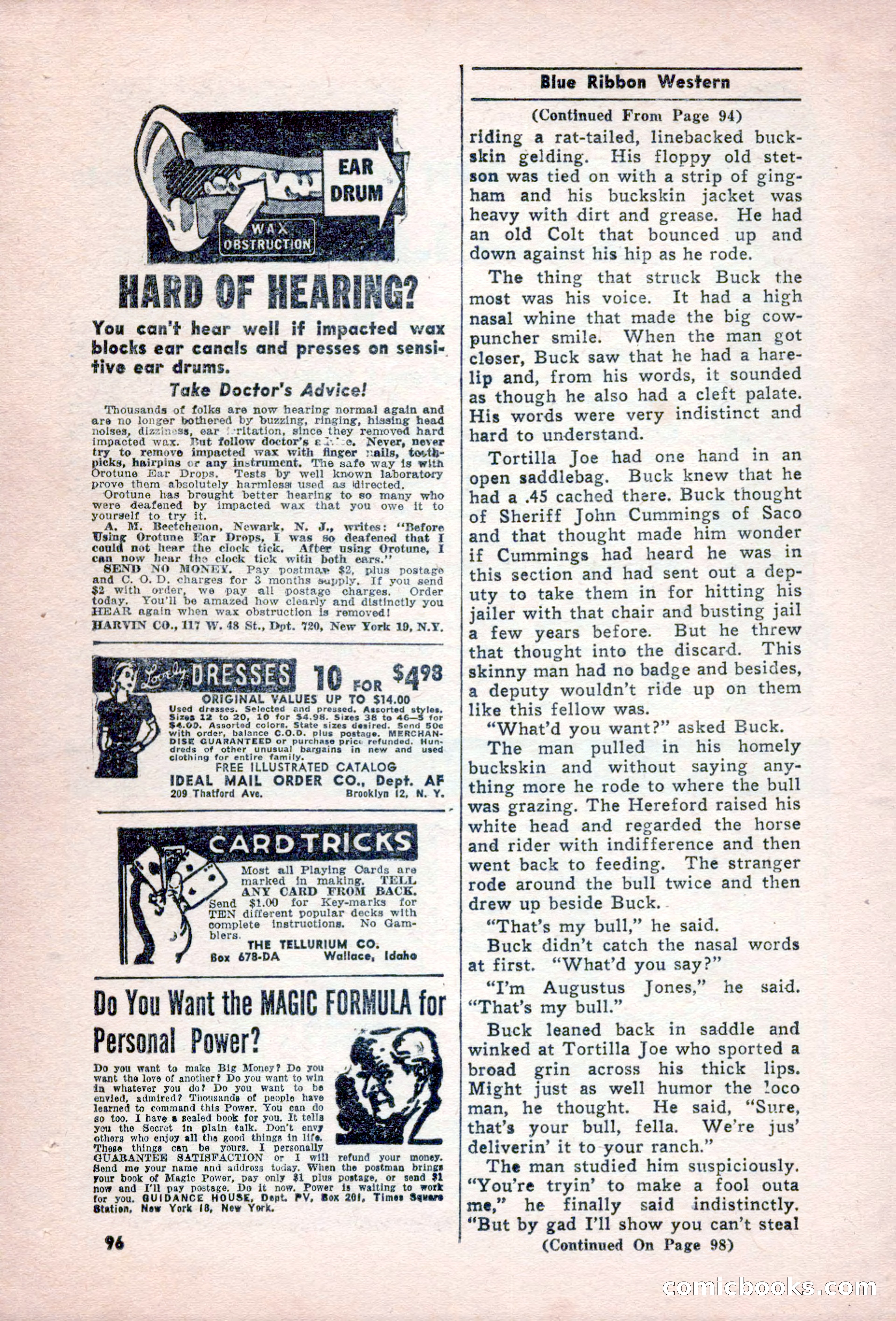 Blue Ribbon Western, December 1945 — page 96 of 116