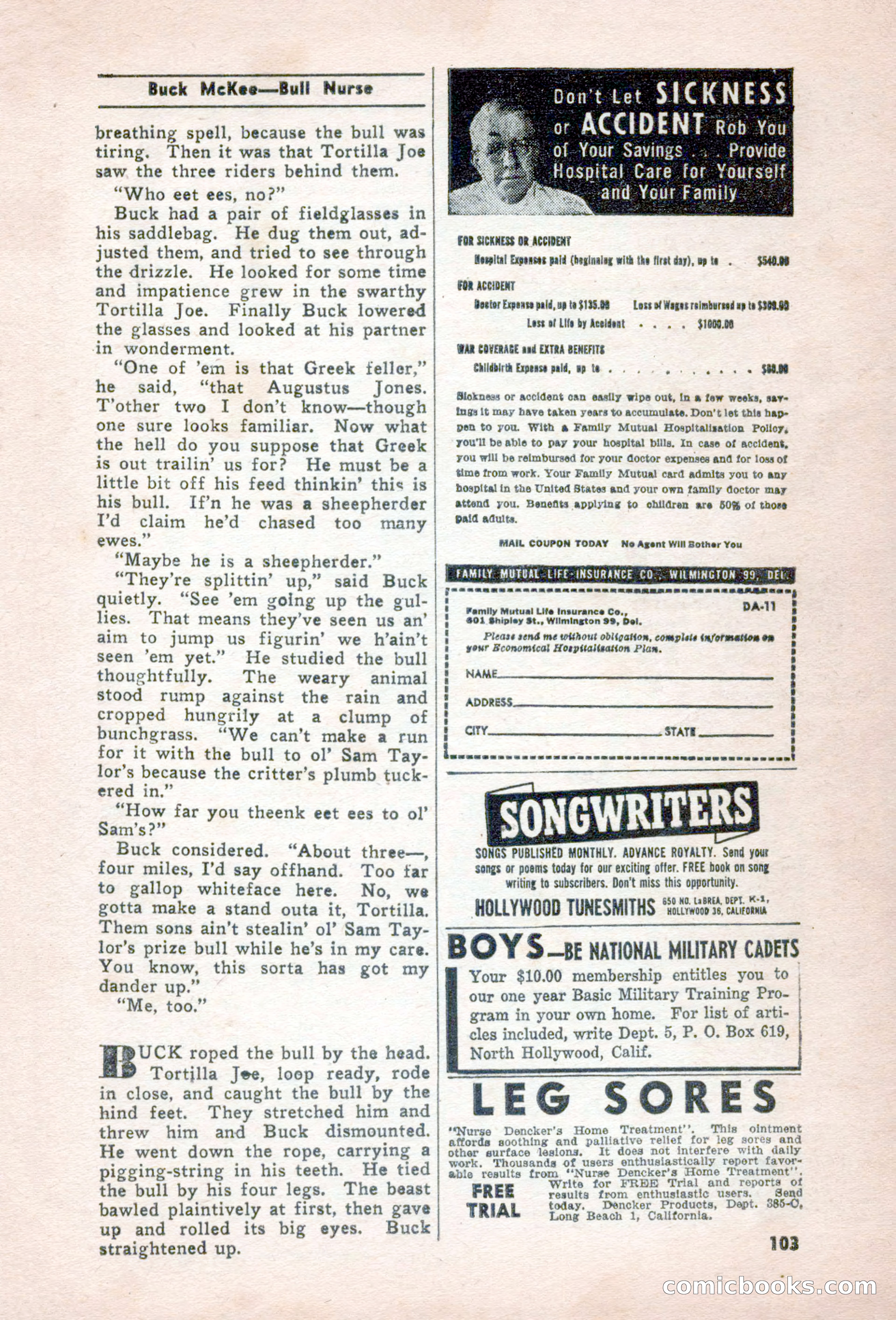 Blue Ribbon Western, December 1945 — page 103 of 116