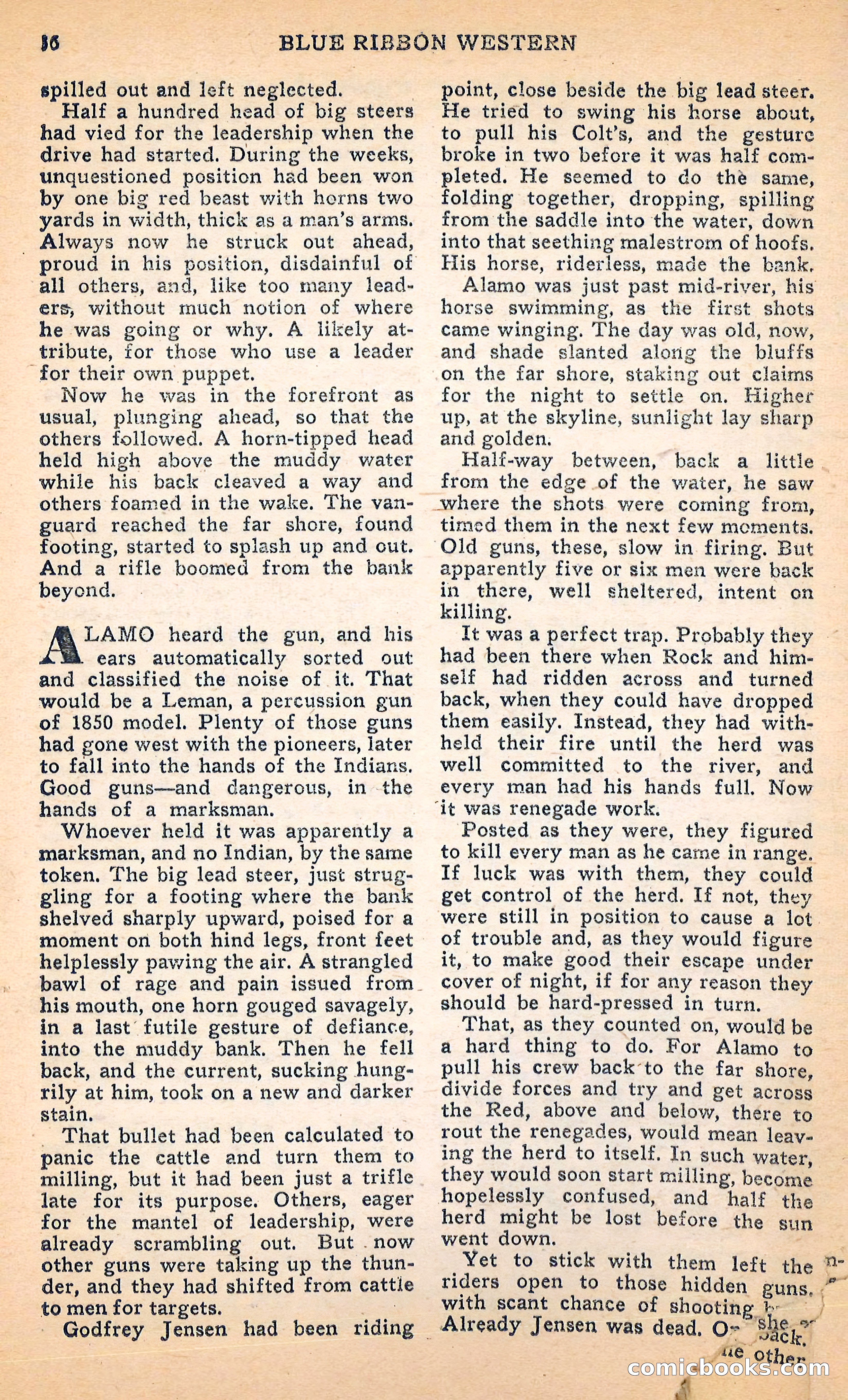 Blue Ribbon Western, June 1948 — page 36 of 100