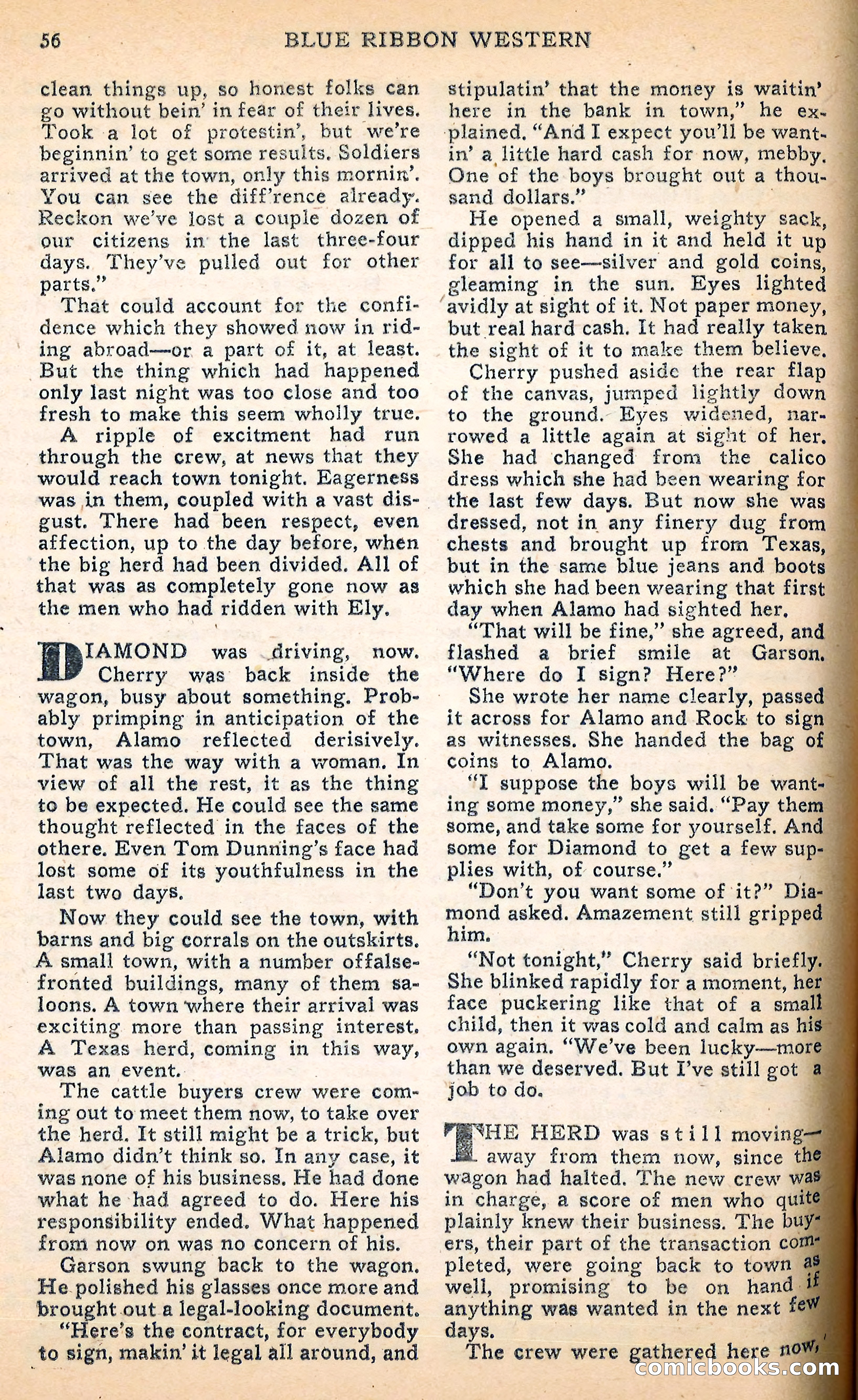 Blue Ribbon Western, June 1948 — page 56 of 100