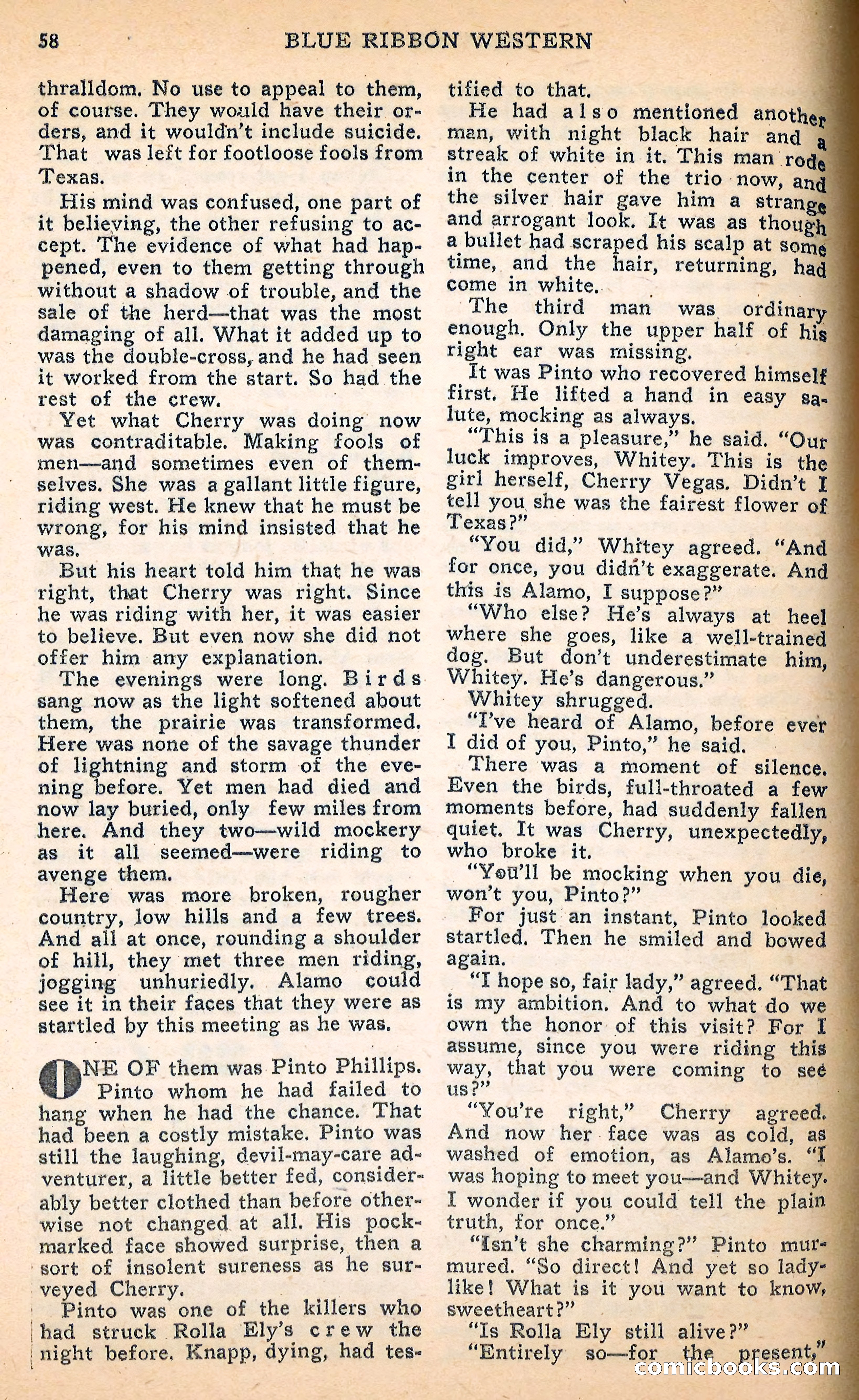 Blue Ribbon Western, June 1948 — page 58 of 100