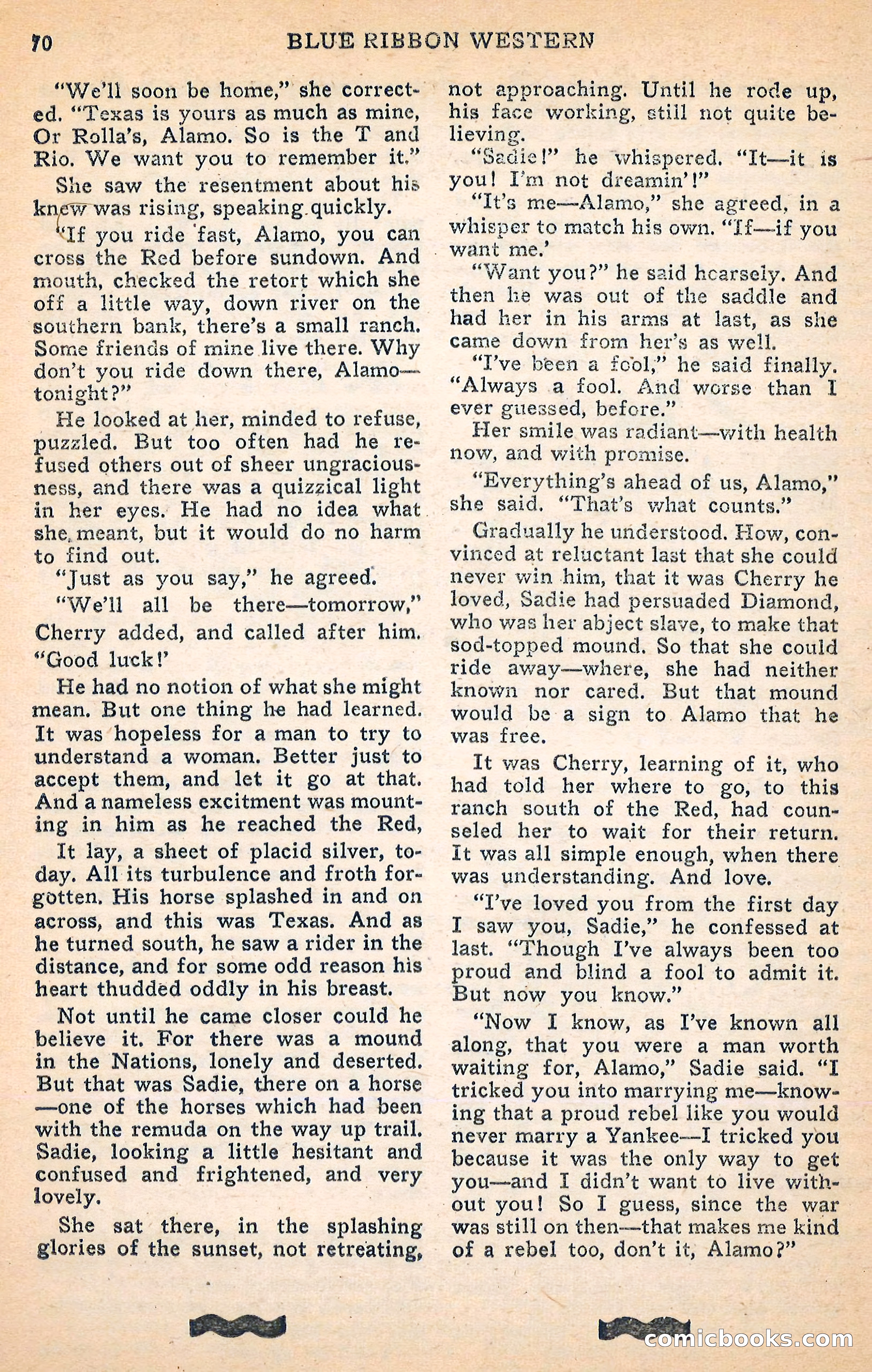 Blue Ribbon Western, June 1948 — page 70 of 100