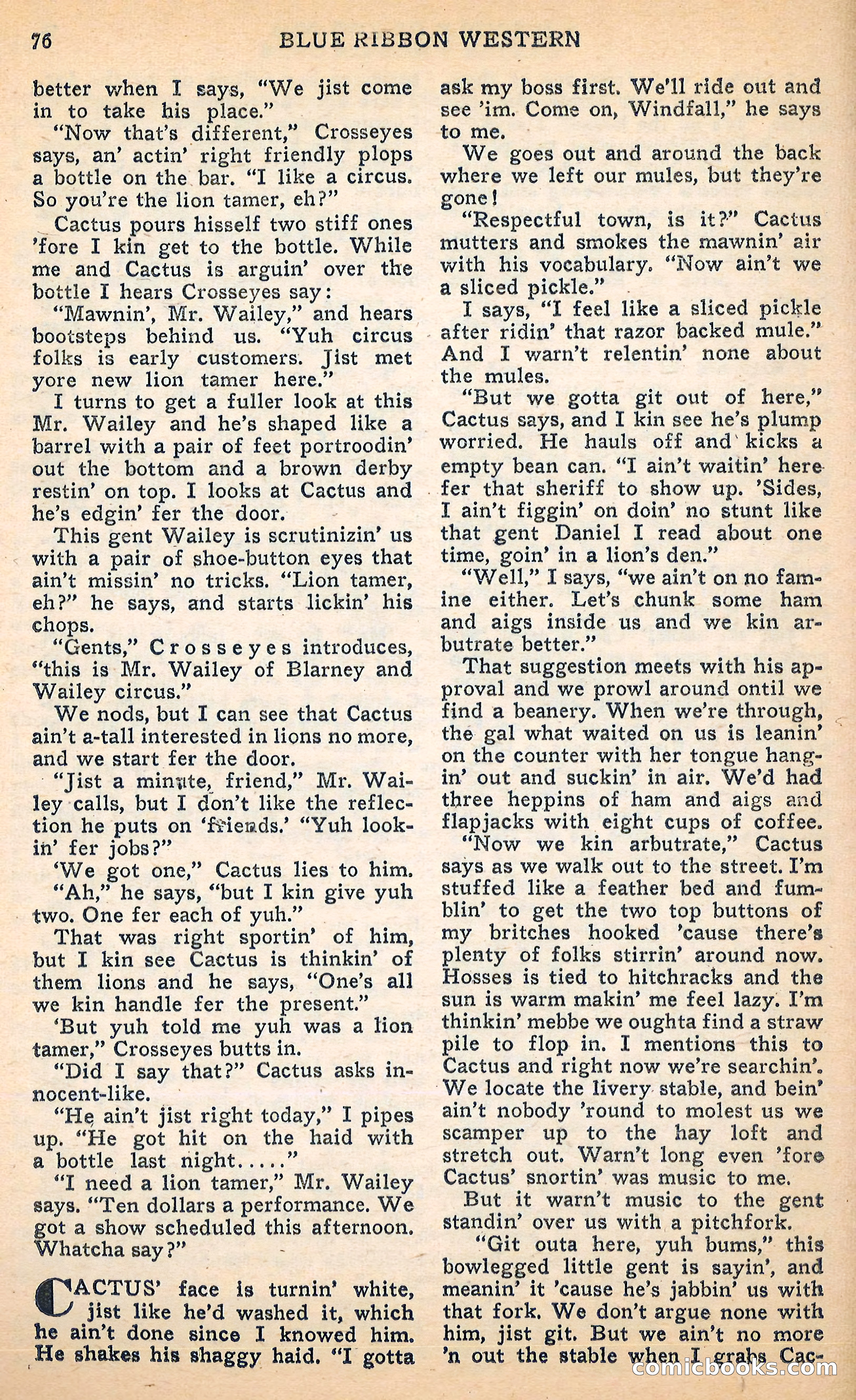 Blue Ribbon Western, June 1948 — page 76 of 100