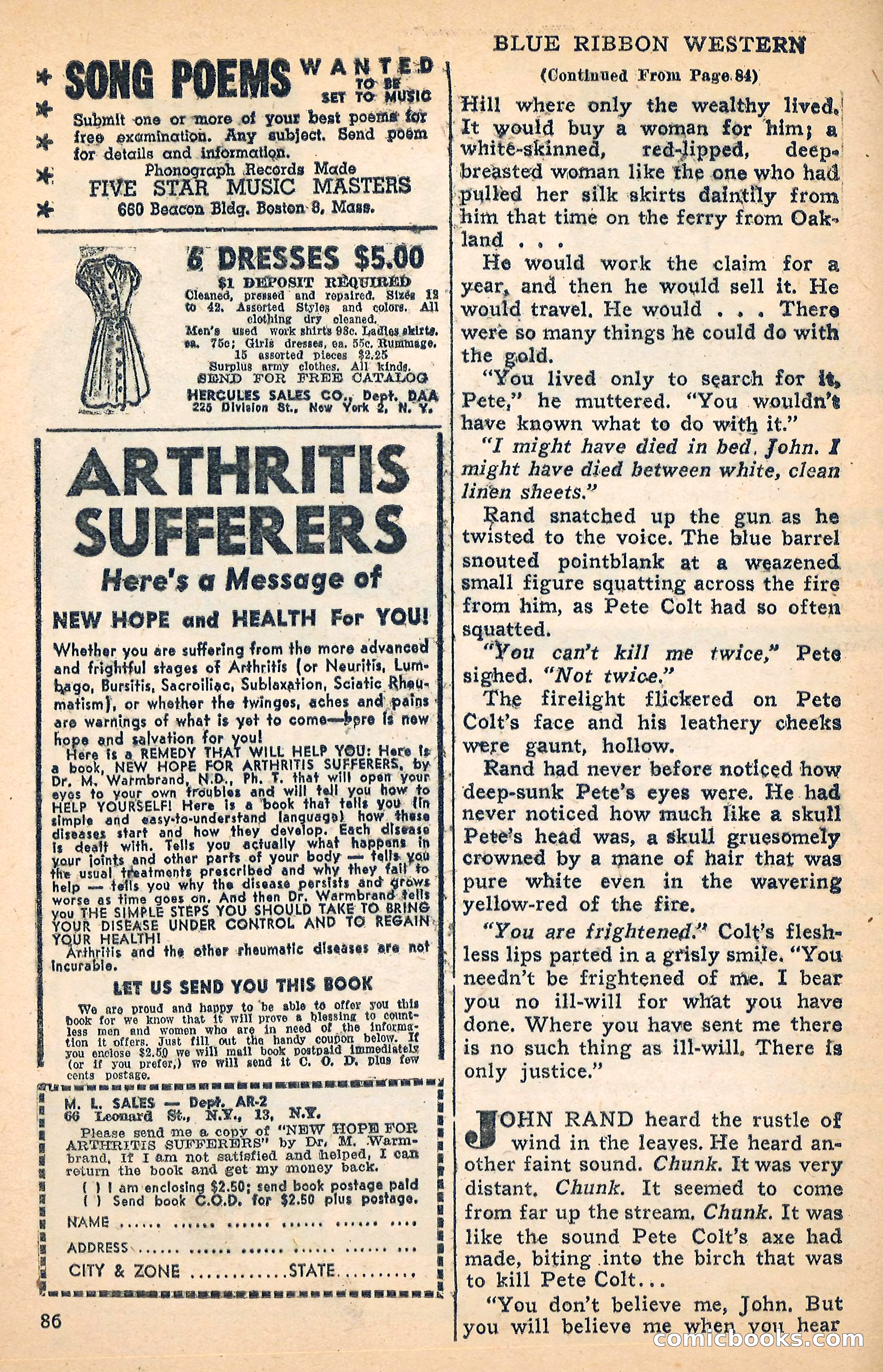 Blue Ribbon Western, June 1948 — page 86 of 100