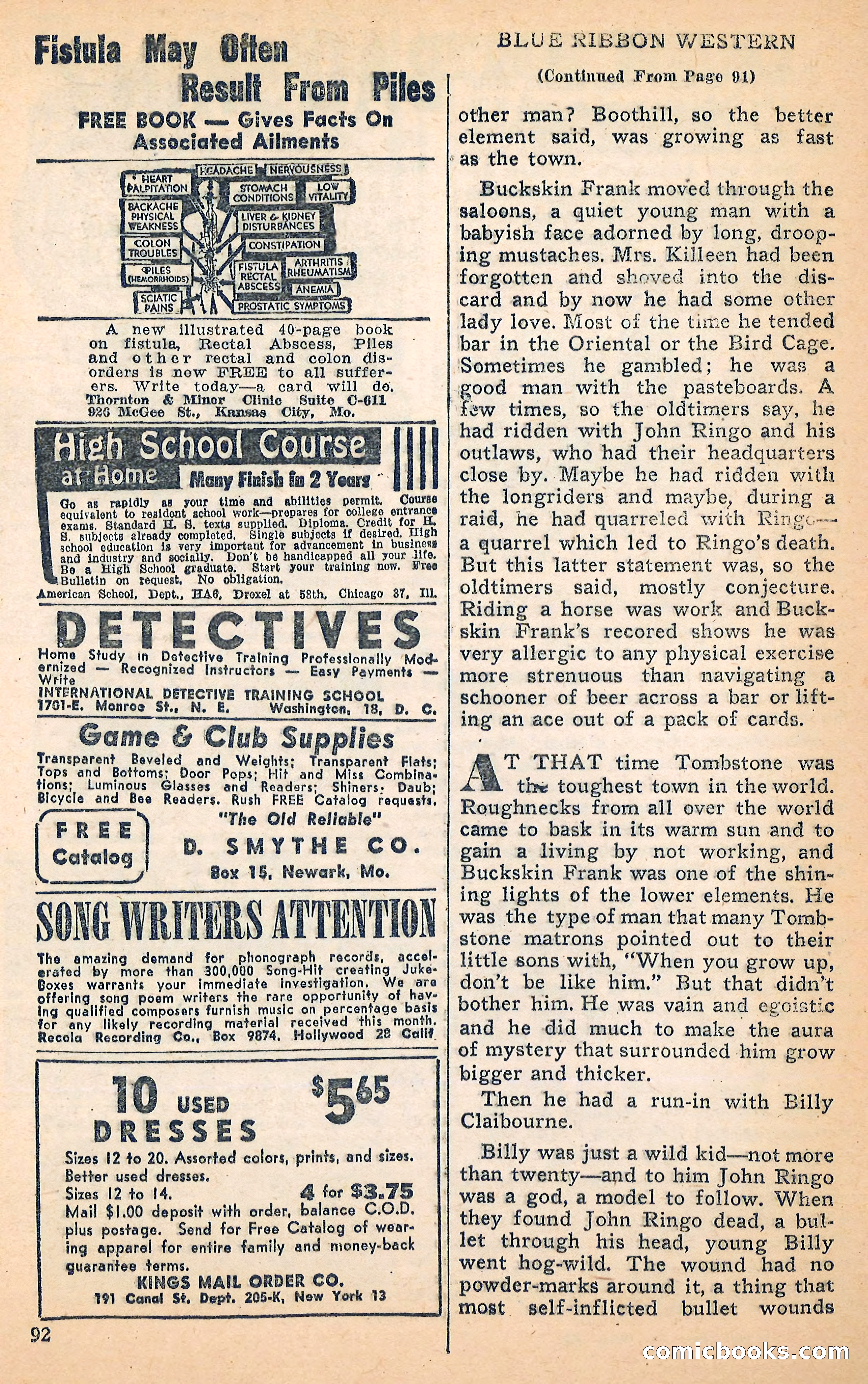 Blue Ribbon Western, June 1948 — page 92 of 100