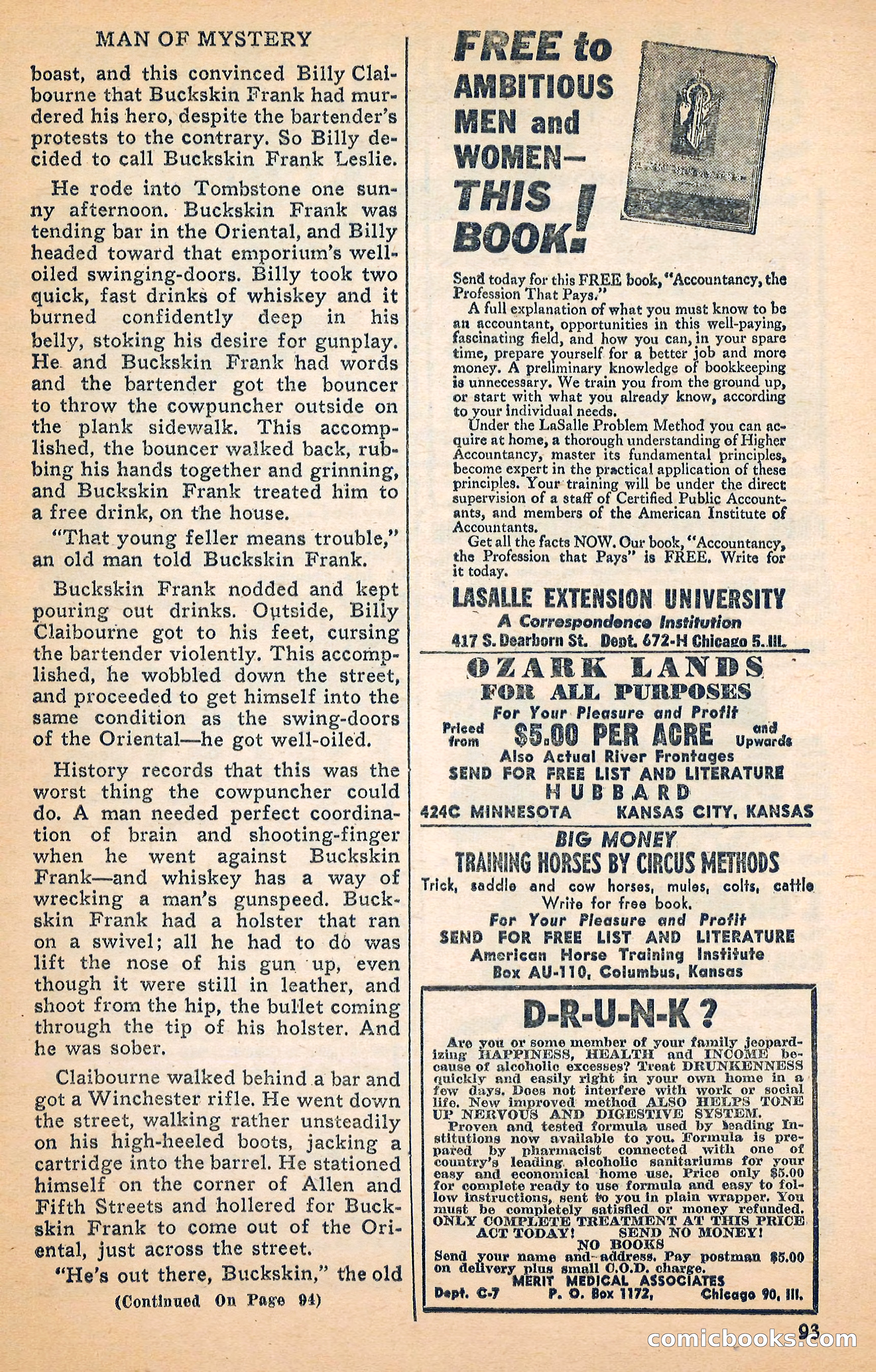 Blue Ribbon Western, June 1948 — page 93 of 100