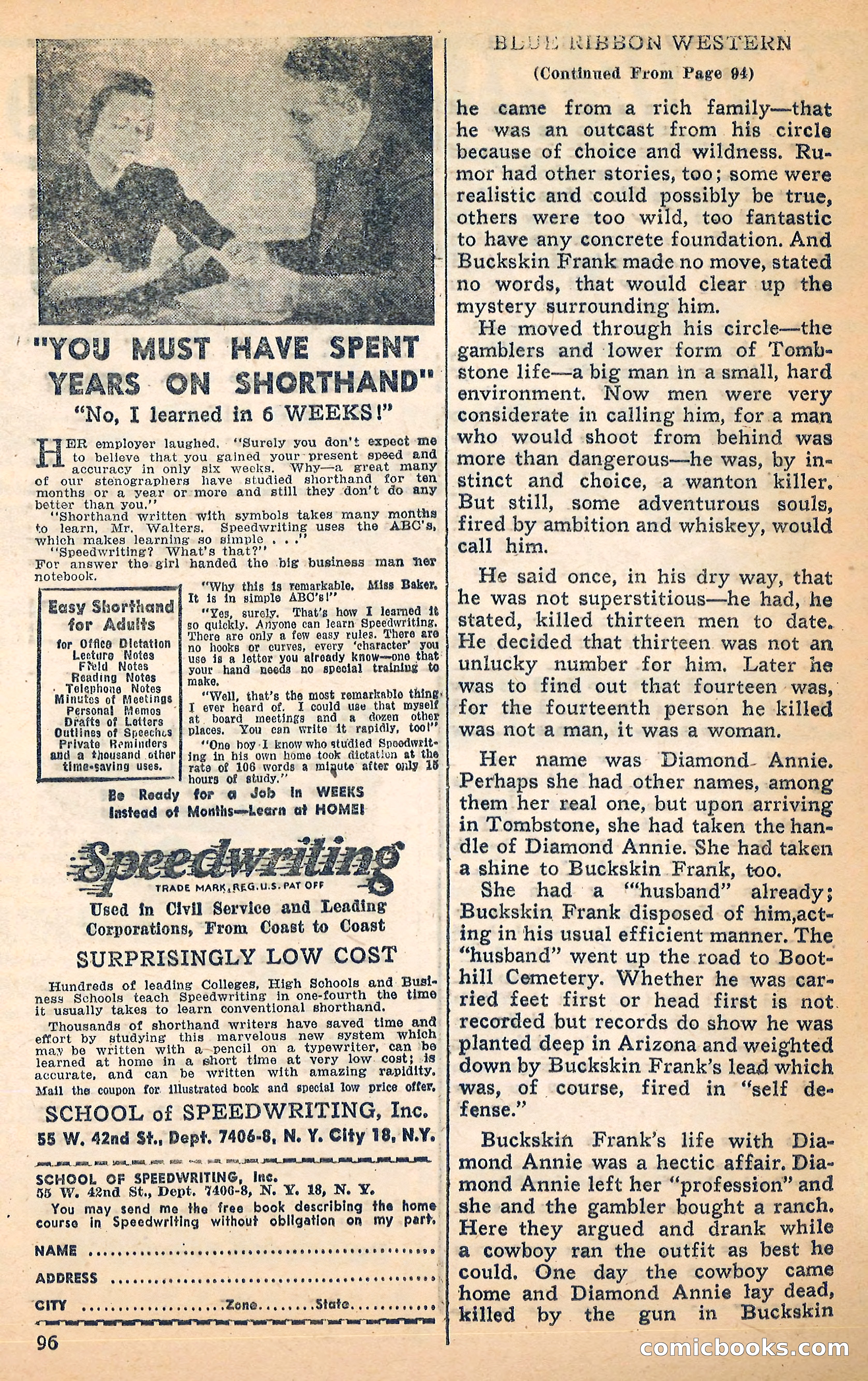 Blue Ribbon Western, June 1948 — page 96 of 100