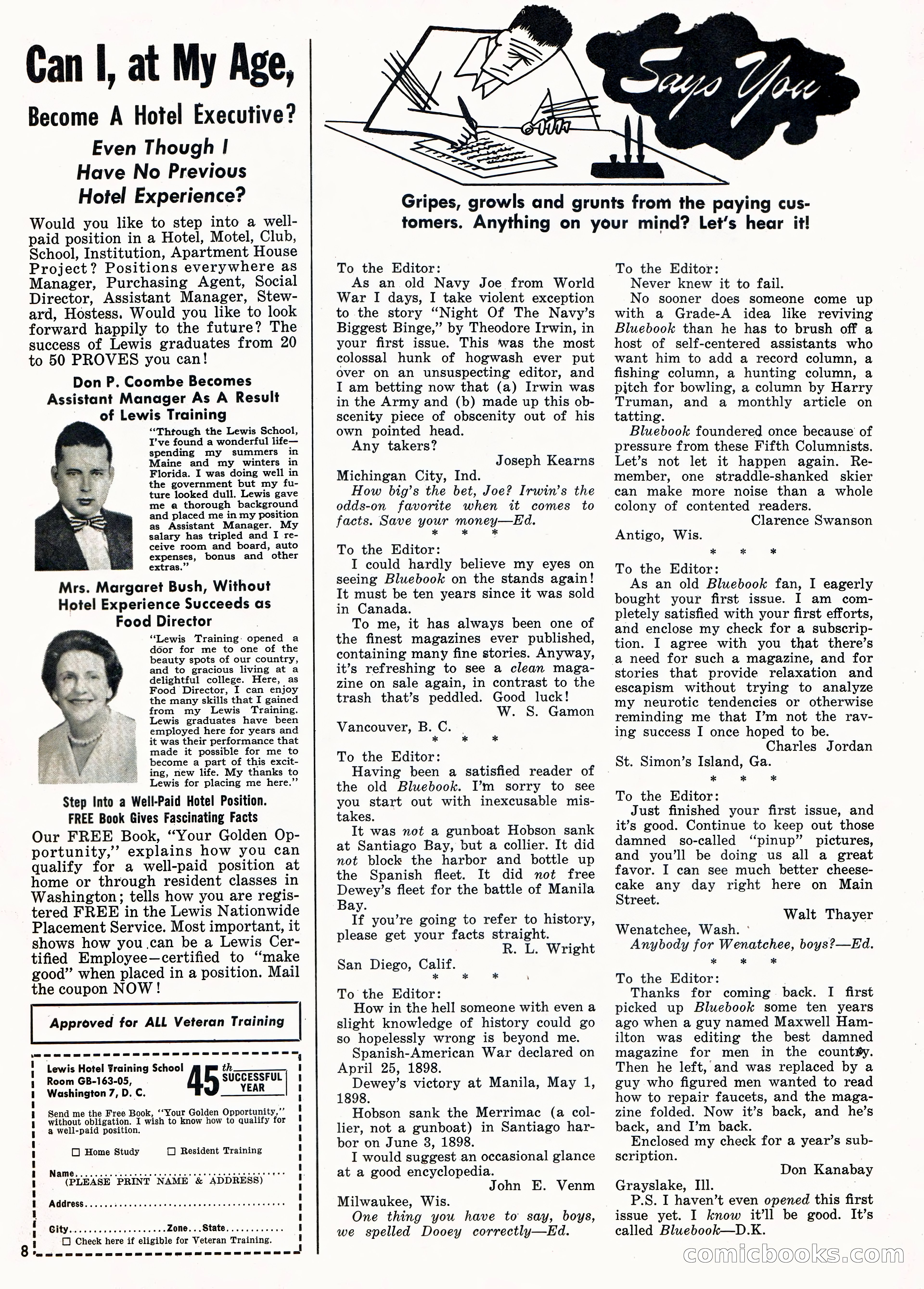 Bluebook for Men, February 1961 — page 8 of 92
