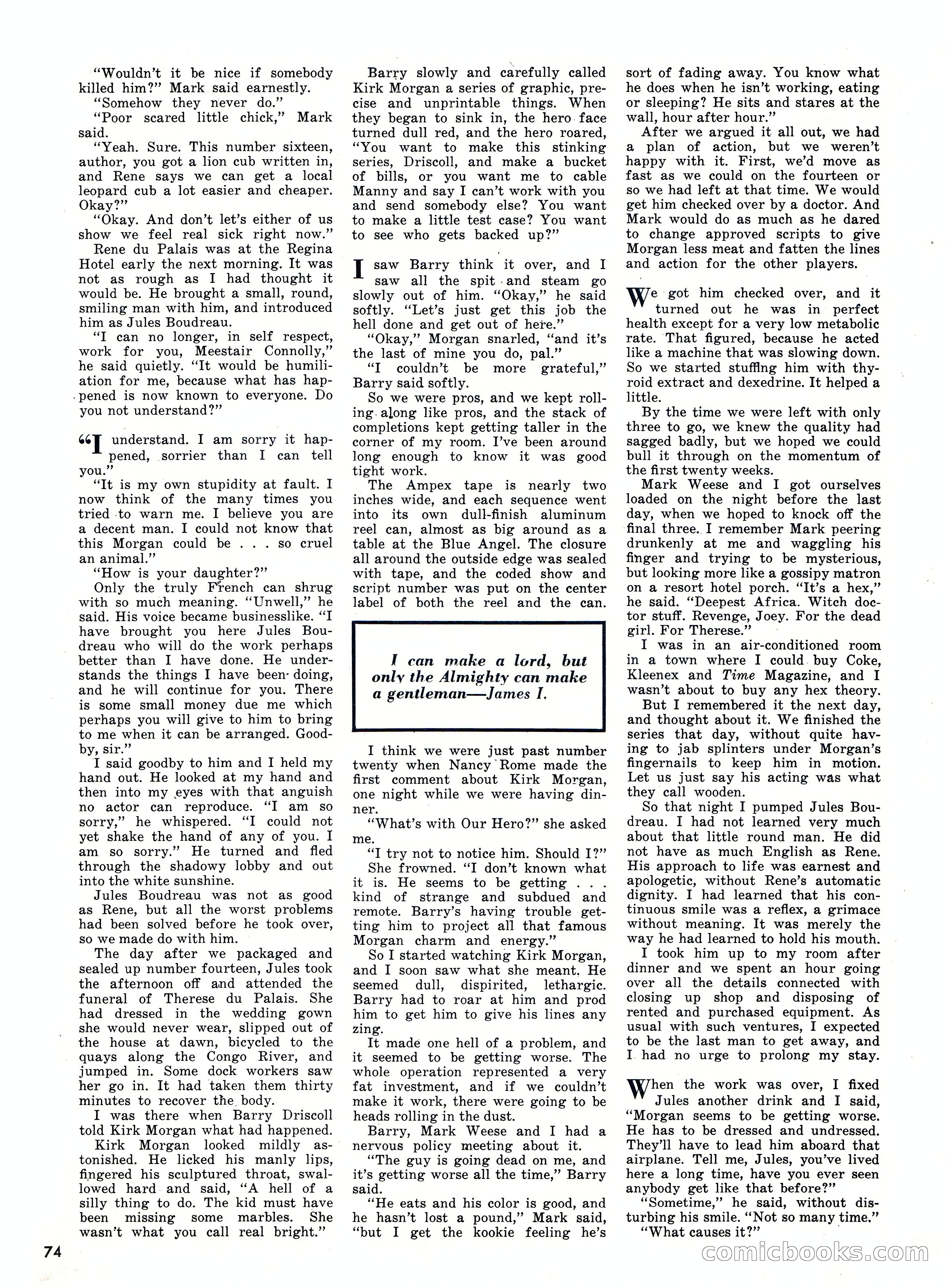 Bluebook for Men, February 1961 — page 74 of 92