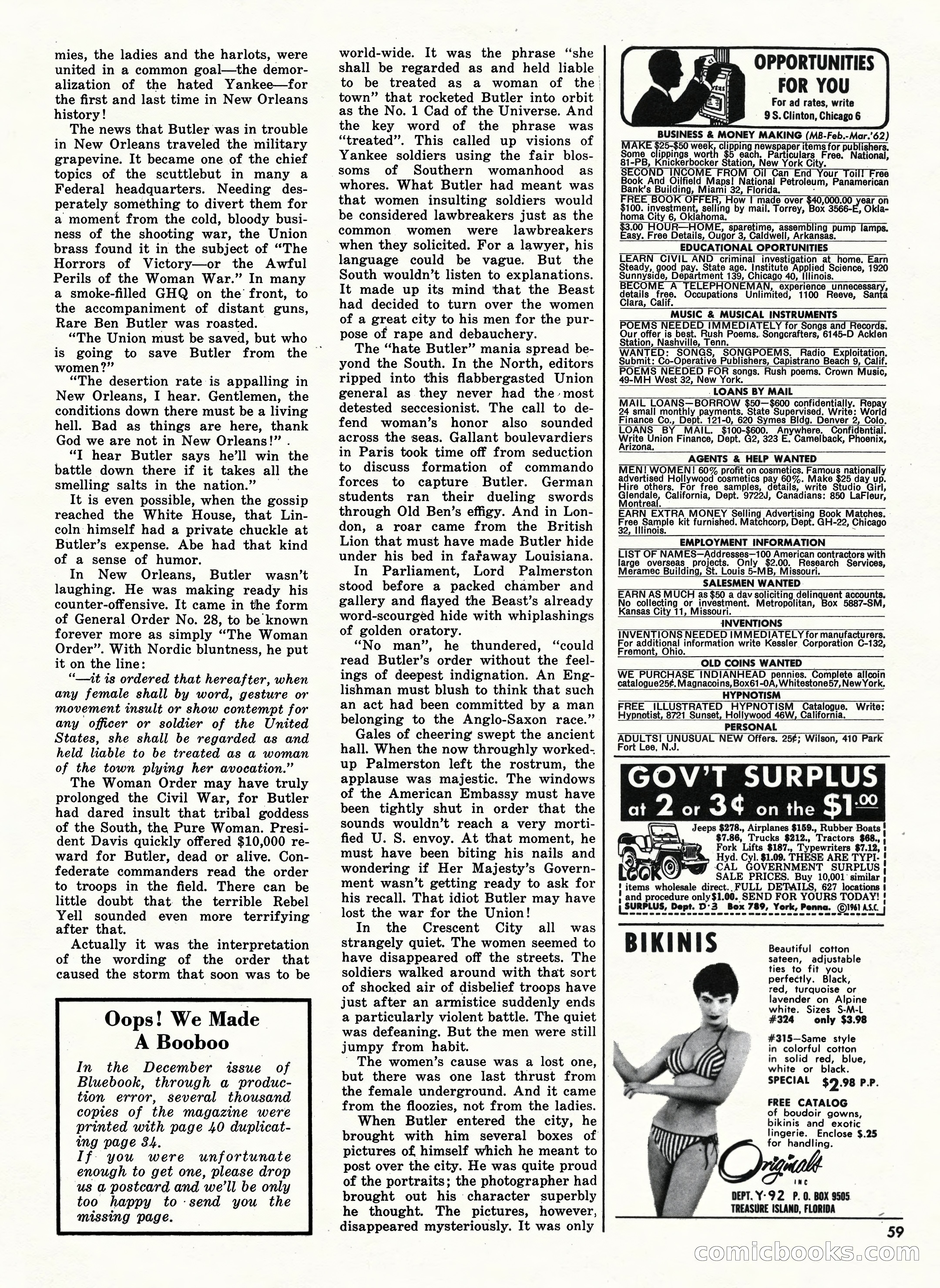 Bluebook for Men, February 1962 — page 59 of 92