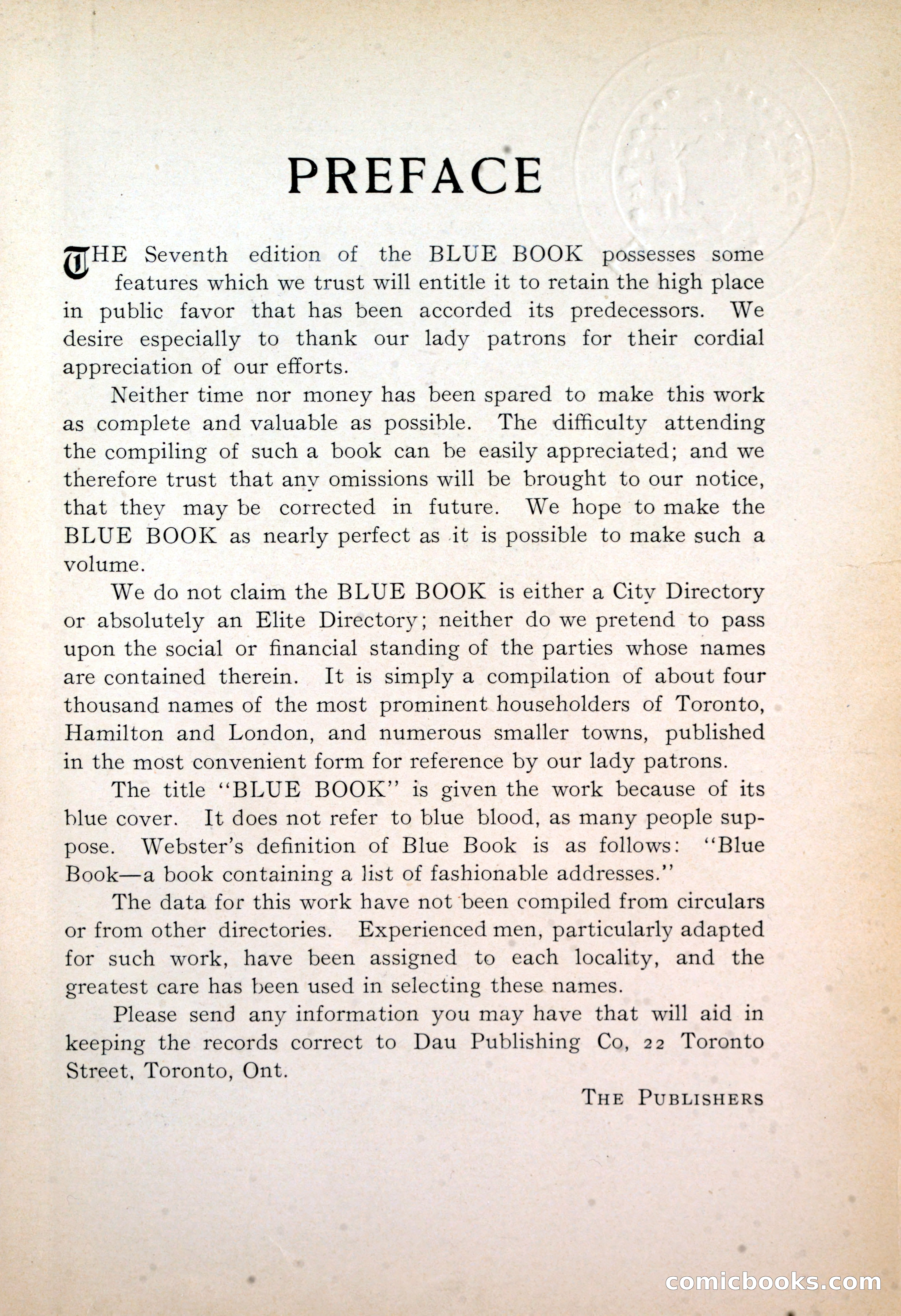 Dau's Blue Book: Toronto, Hamilton and London — page 11 of 198