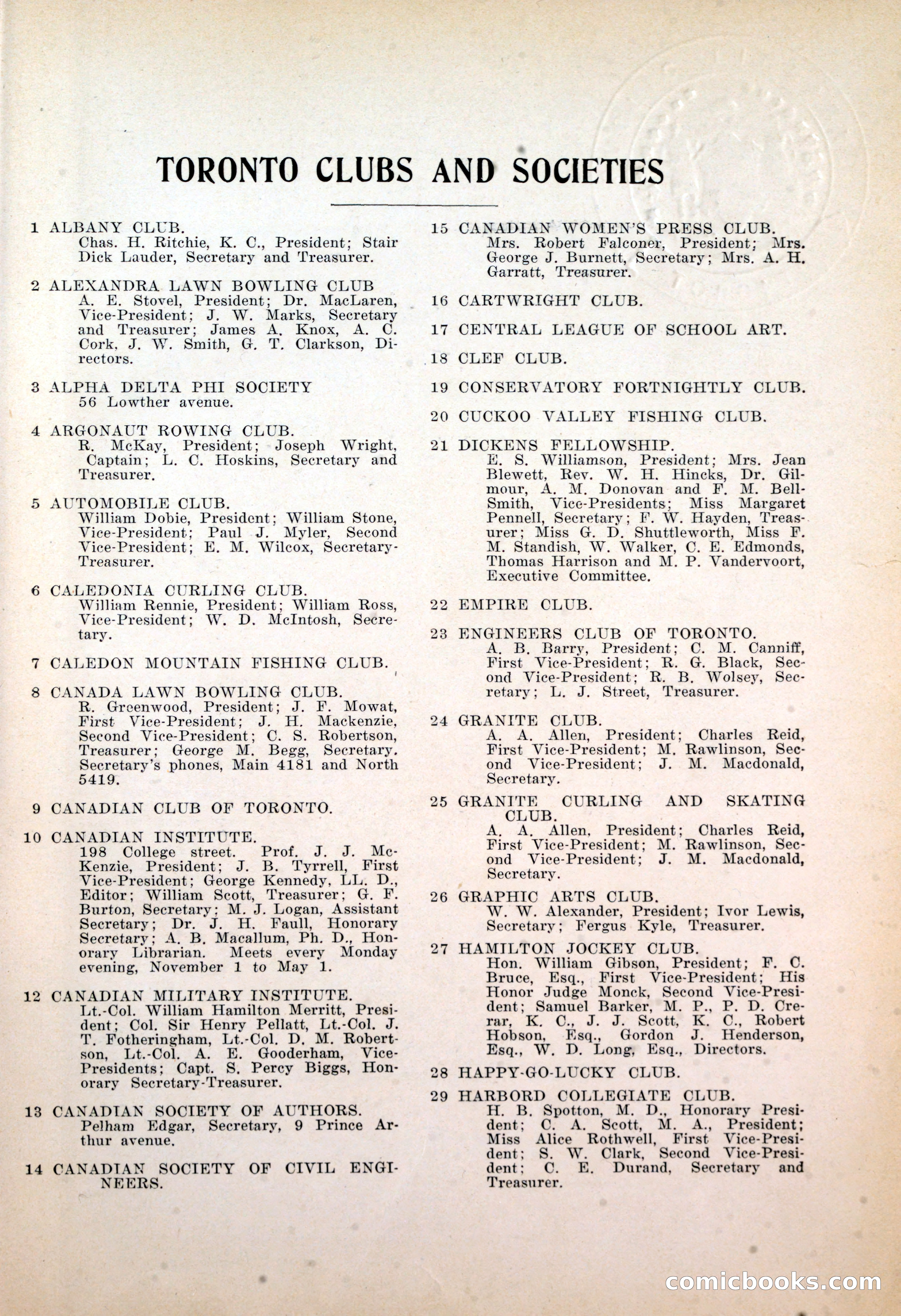 Dau's Blue Book: Toronto, Hamilton and London — page 13 of 198