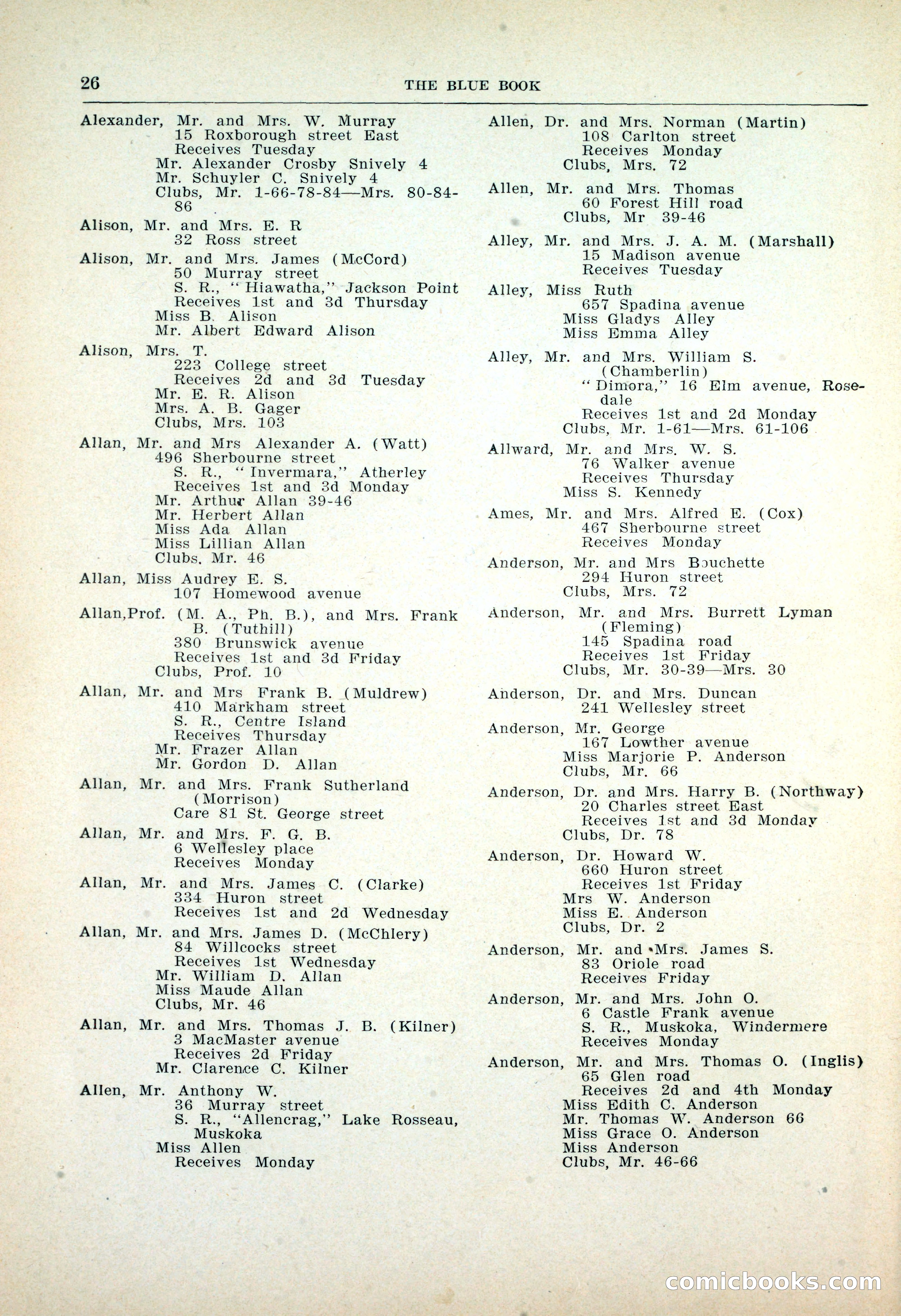 Dau's Blue Book: Toronto, Hamilton and London — page 26 of 198