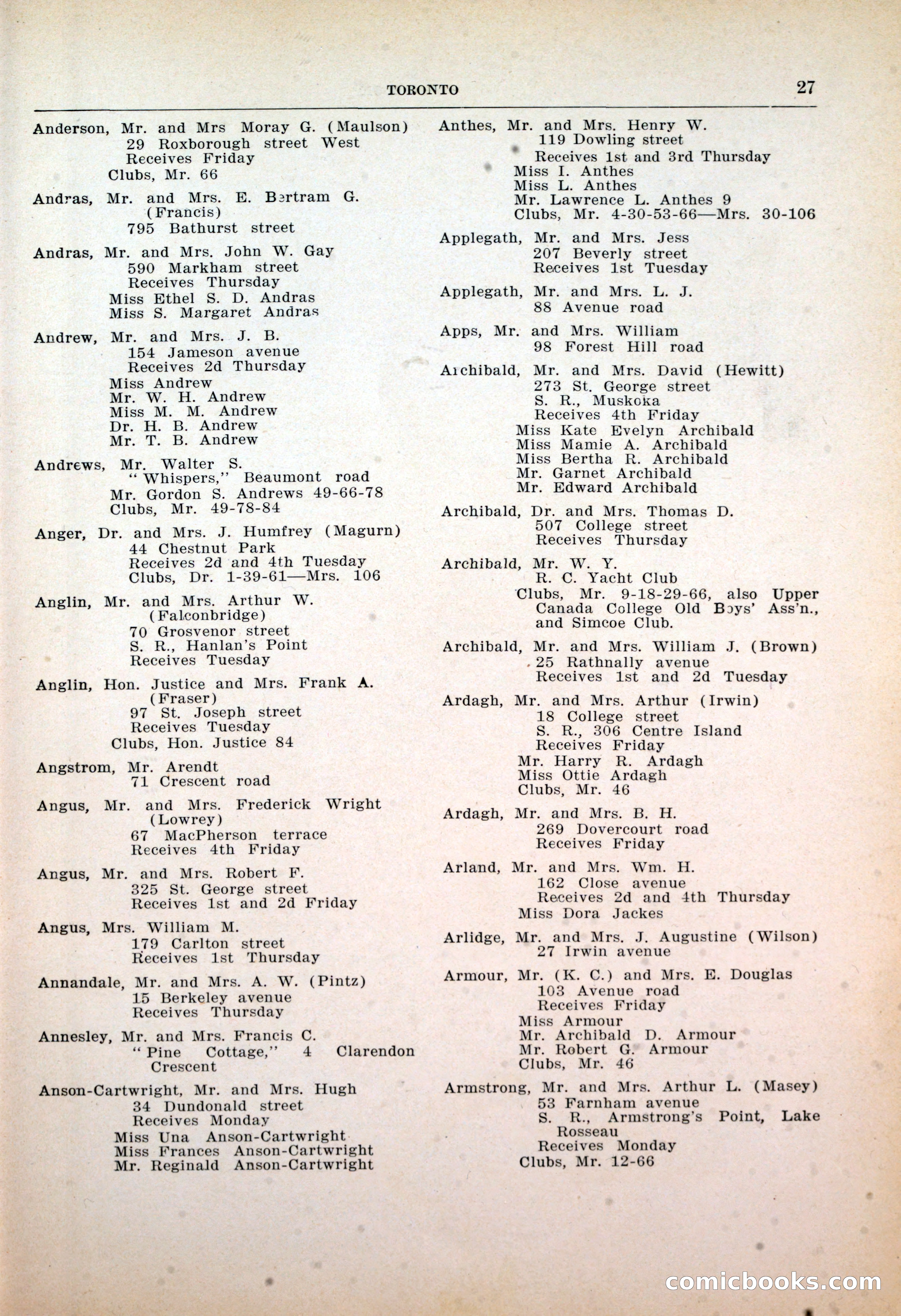 Dau's Blue Book: Toronto, Hamilton and London — page 27 of 198
