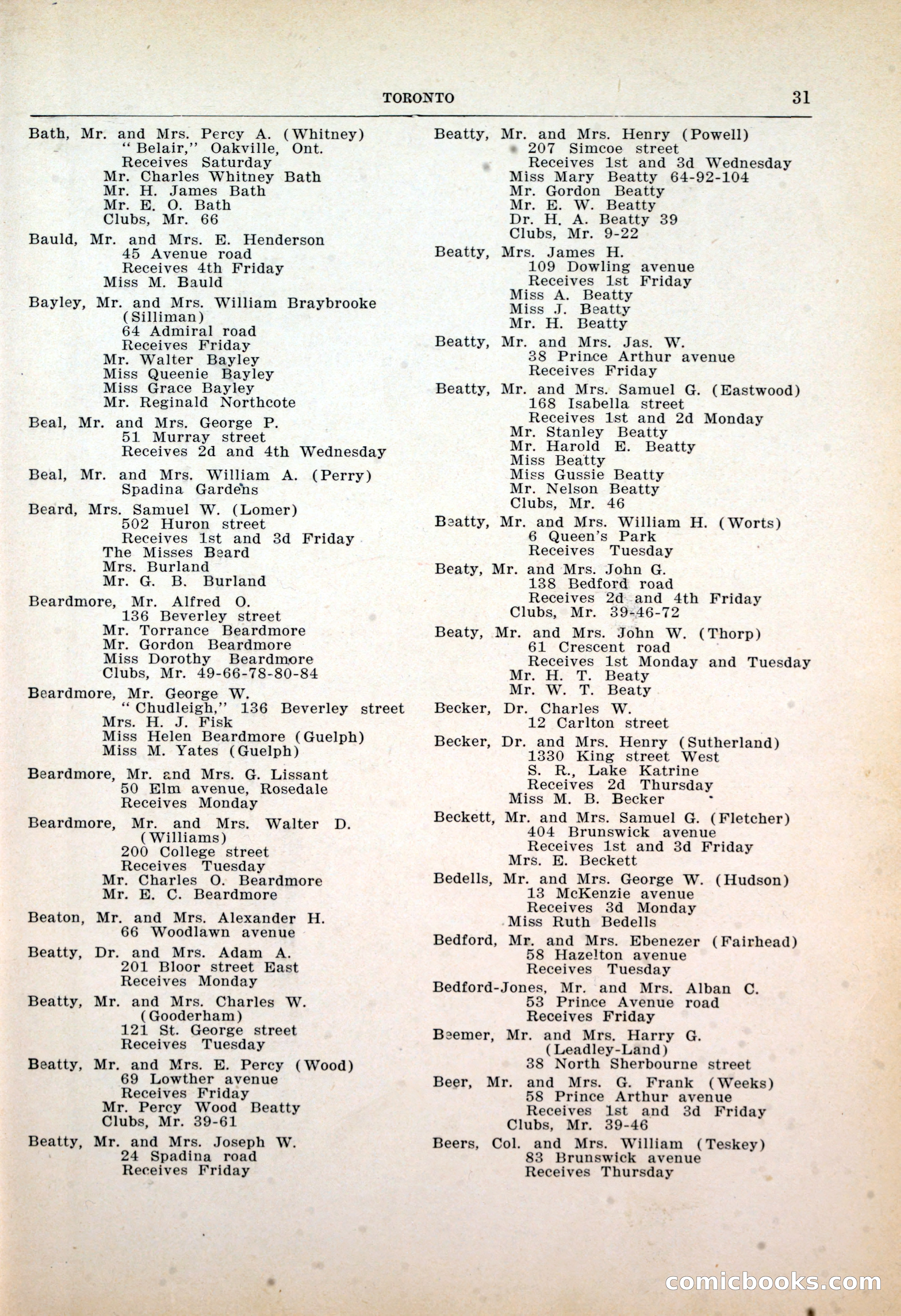 Dau's Blue Book: Toronto, Hamilton and London — page 31 of 198