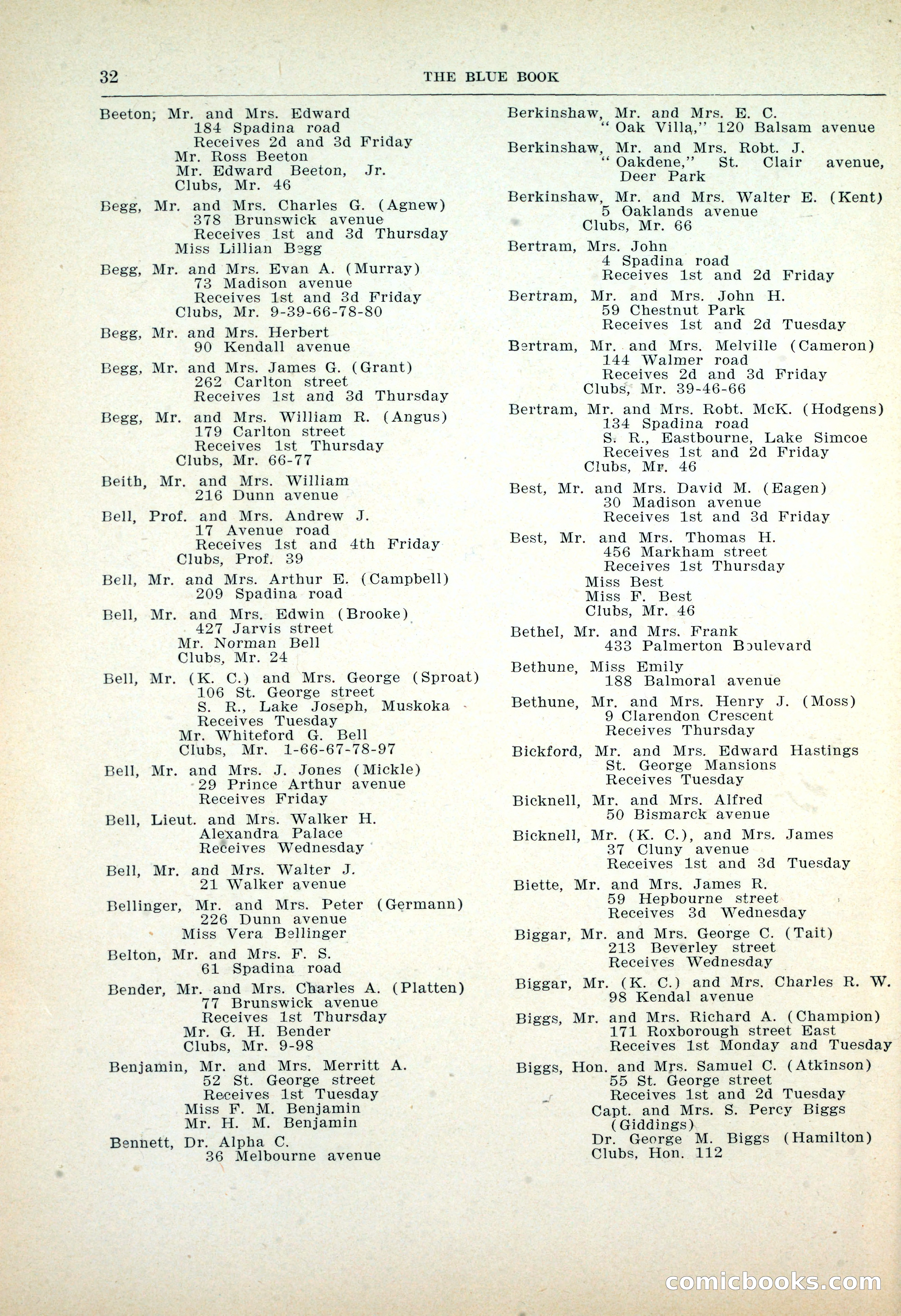 Dau's Blue Book: Toronto, Hamilton and London — page 32 of 198