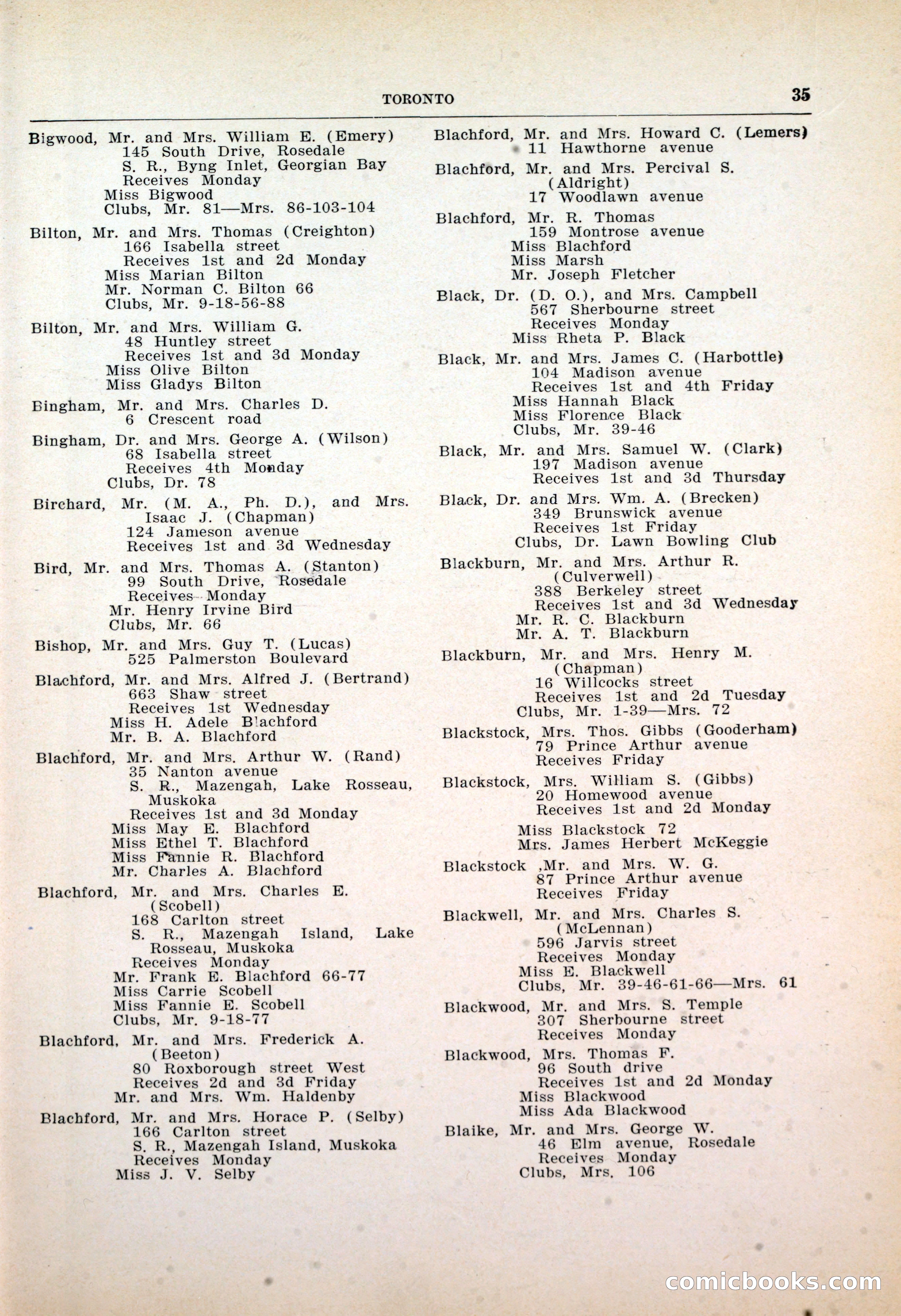Dau's Blue Book: Toronto, Hamilton and London — page 35 of 198