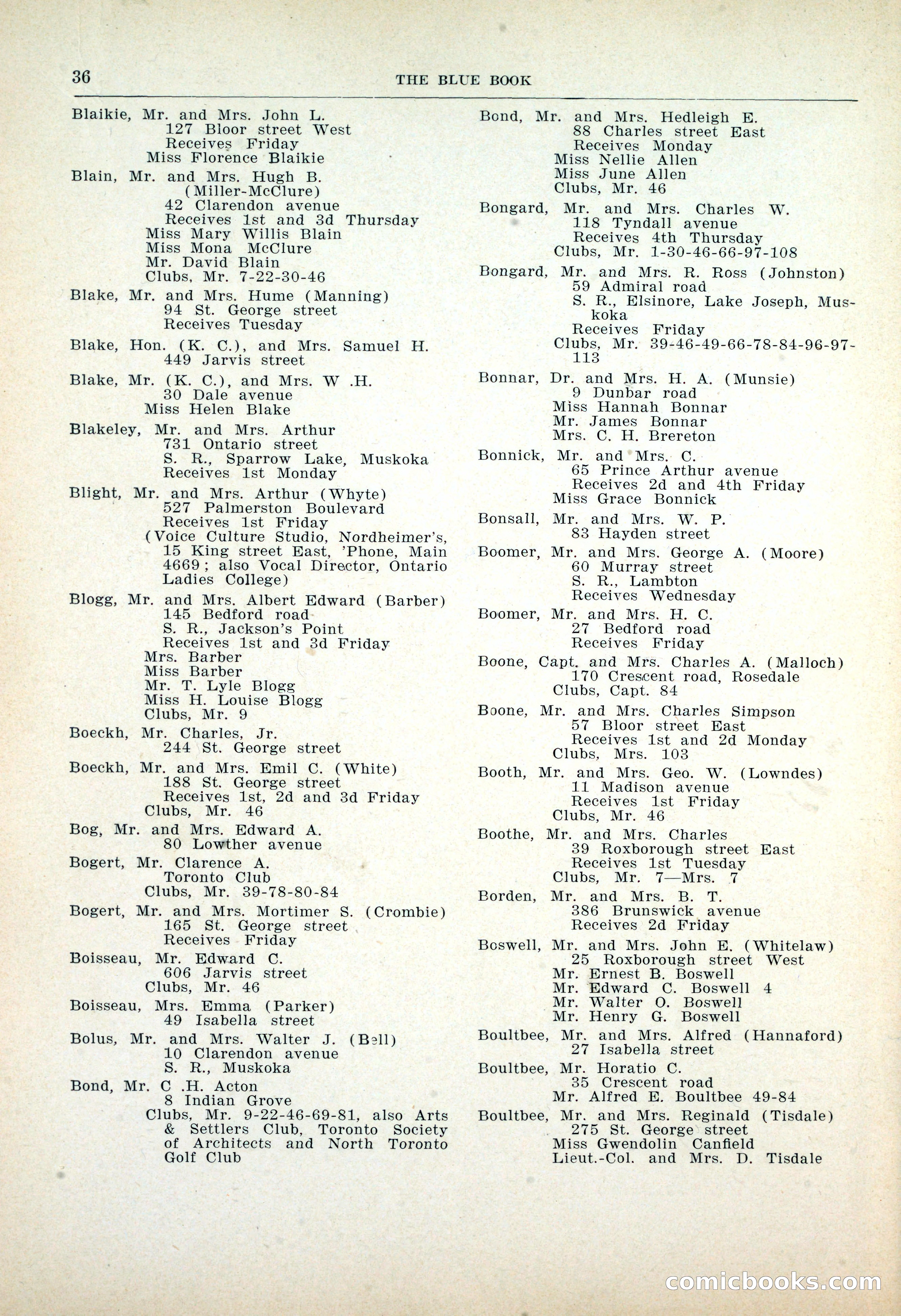 Dau's Blue Book: Toronto, Hamilton and London — page 36 of 198