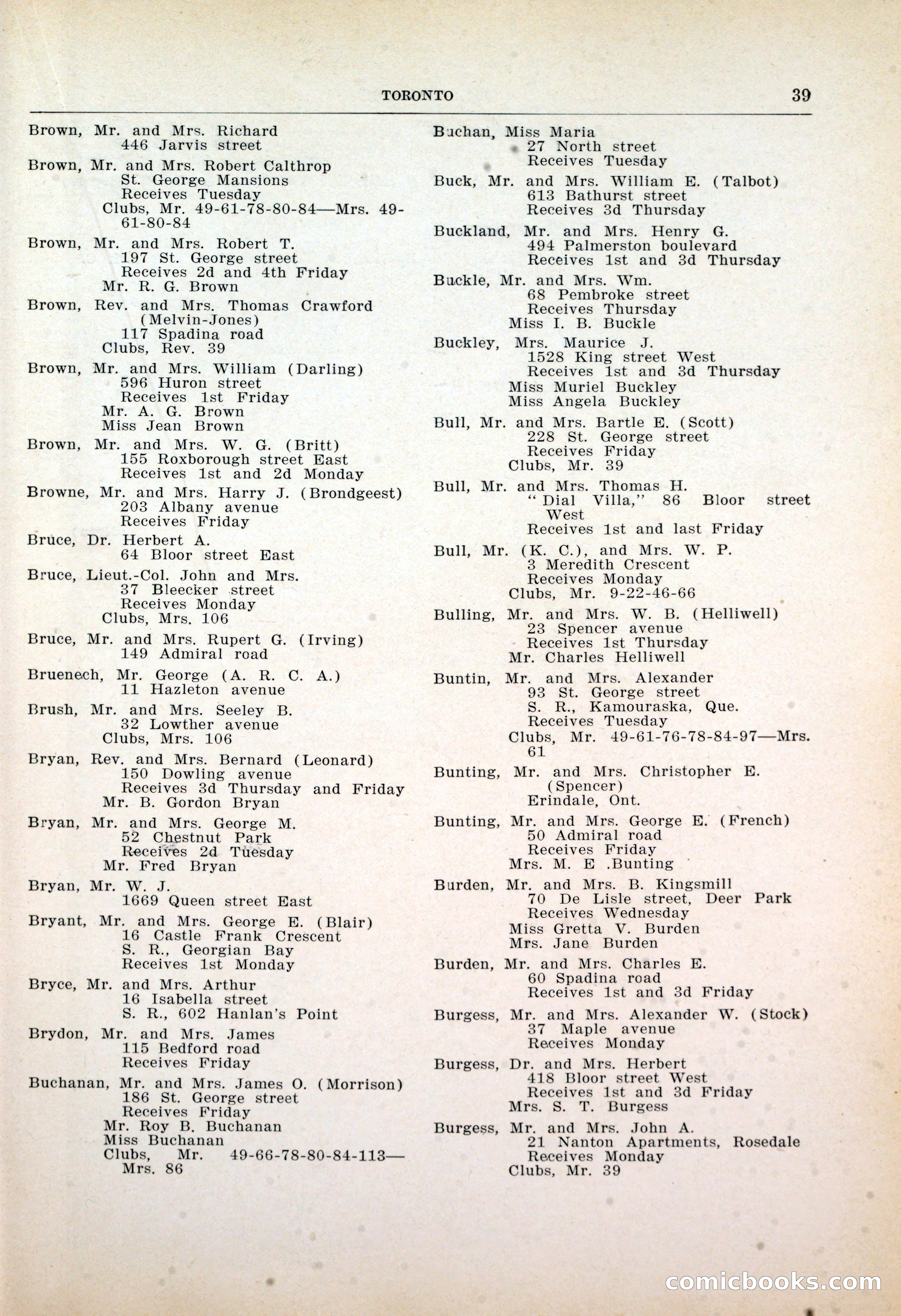 Dau's Blue Book: Toronto, Hamilton and London — page 39 of 198