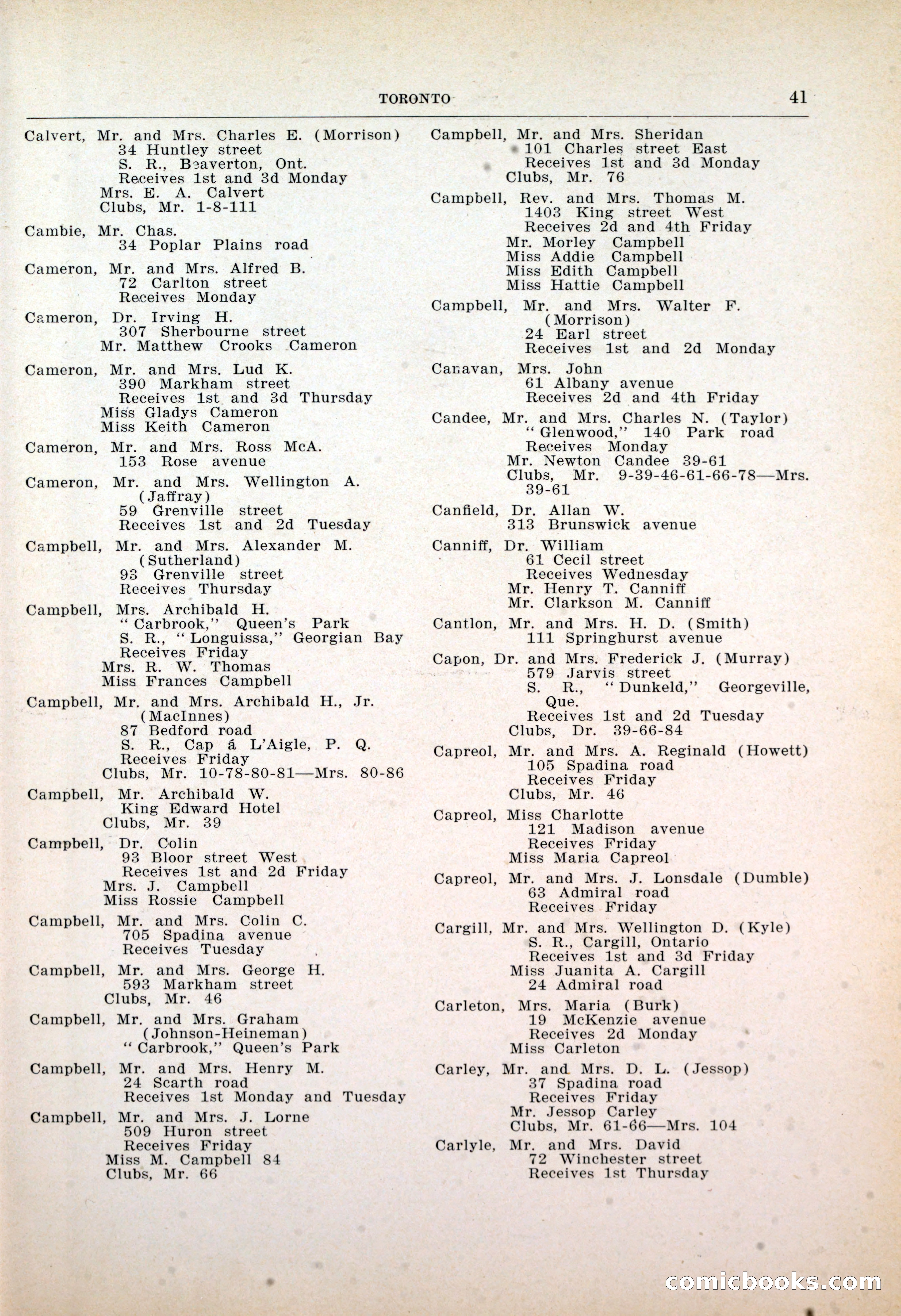 Dau's Blue Book: Toronto, Hamilton and London — page 41 of 198