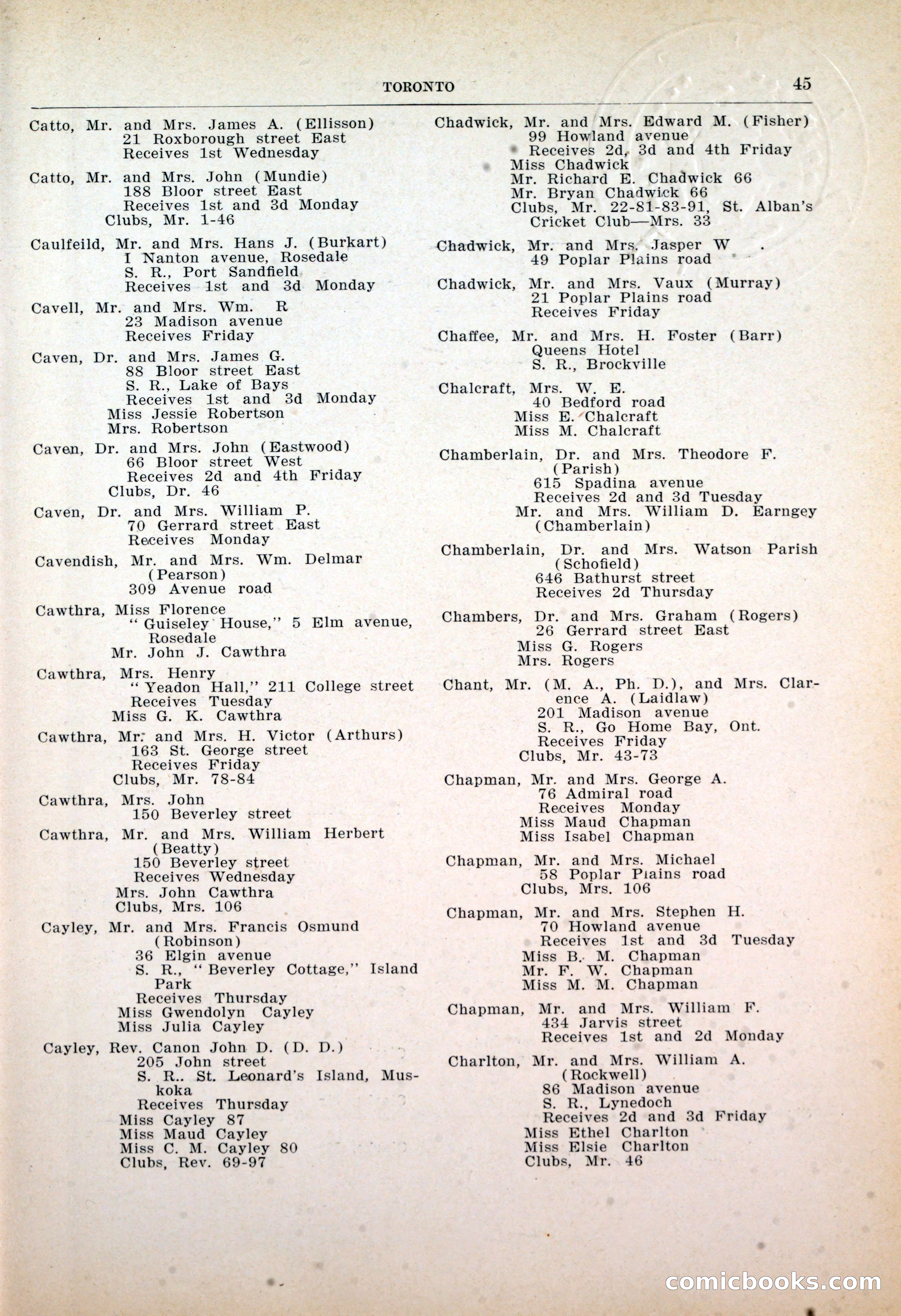 Dau's Blue Book: Toronto, Hamilton and London — page 45 of 198