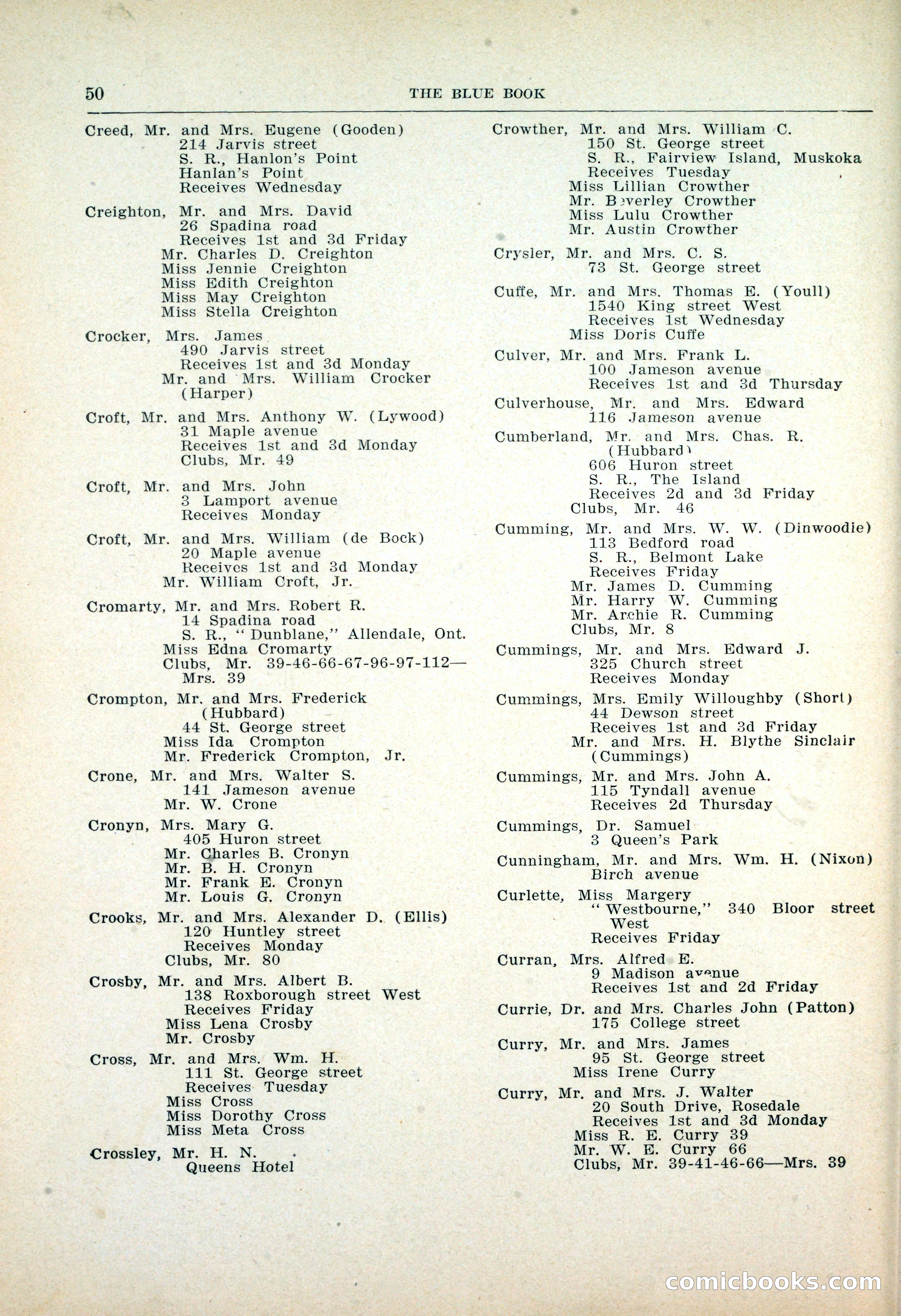 Dau's Blue Book: Toronto, Hamilton and London — page 52 of 198