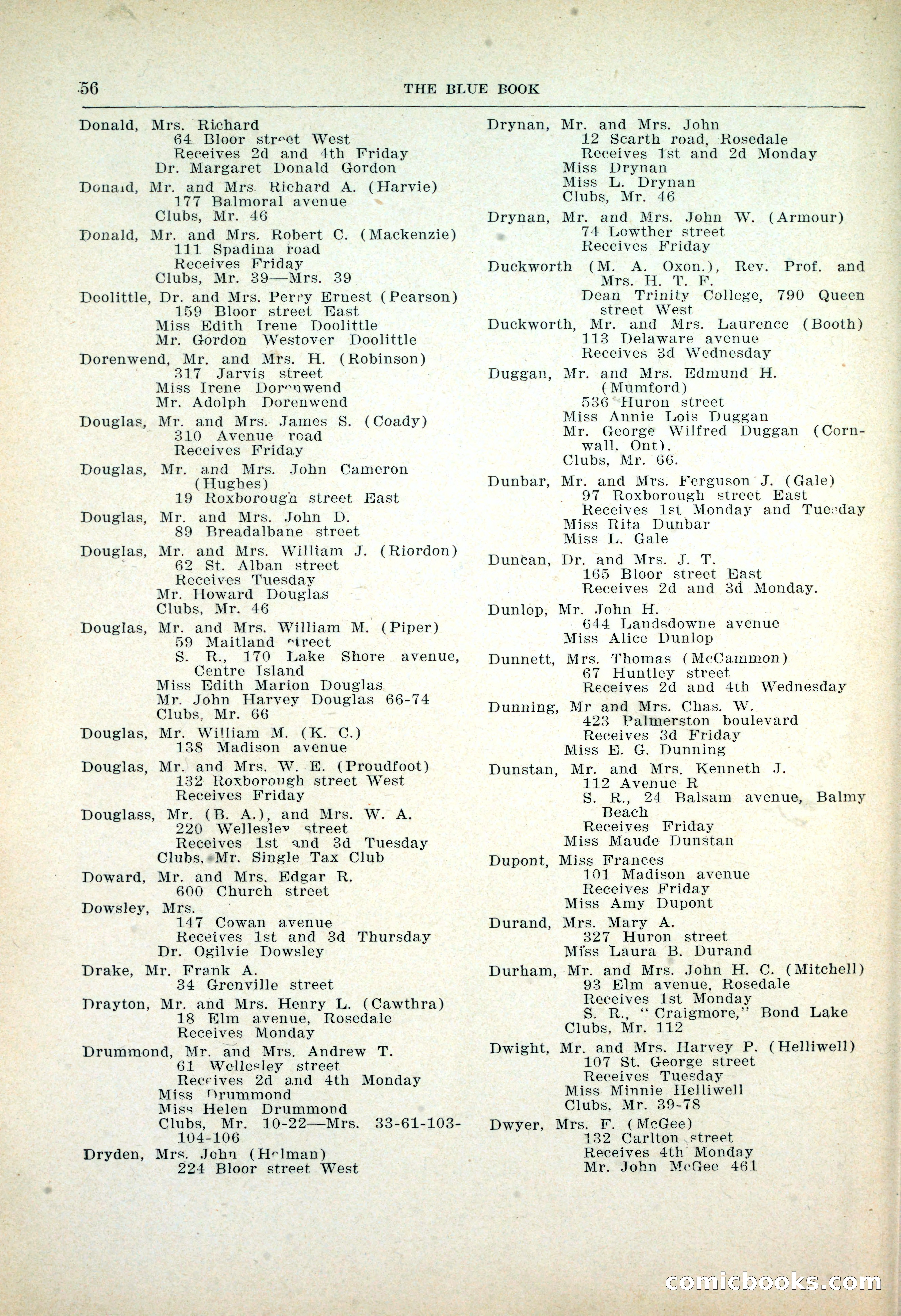 Dau's Blue Book: Toronto, Hamilton and London — page 58 of 198