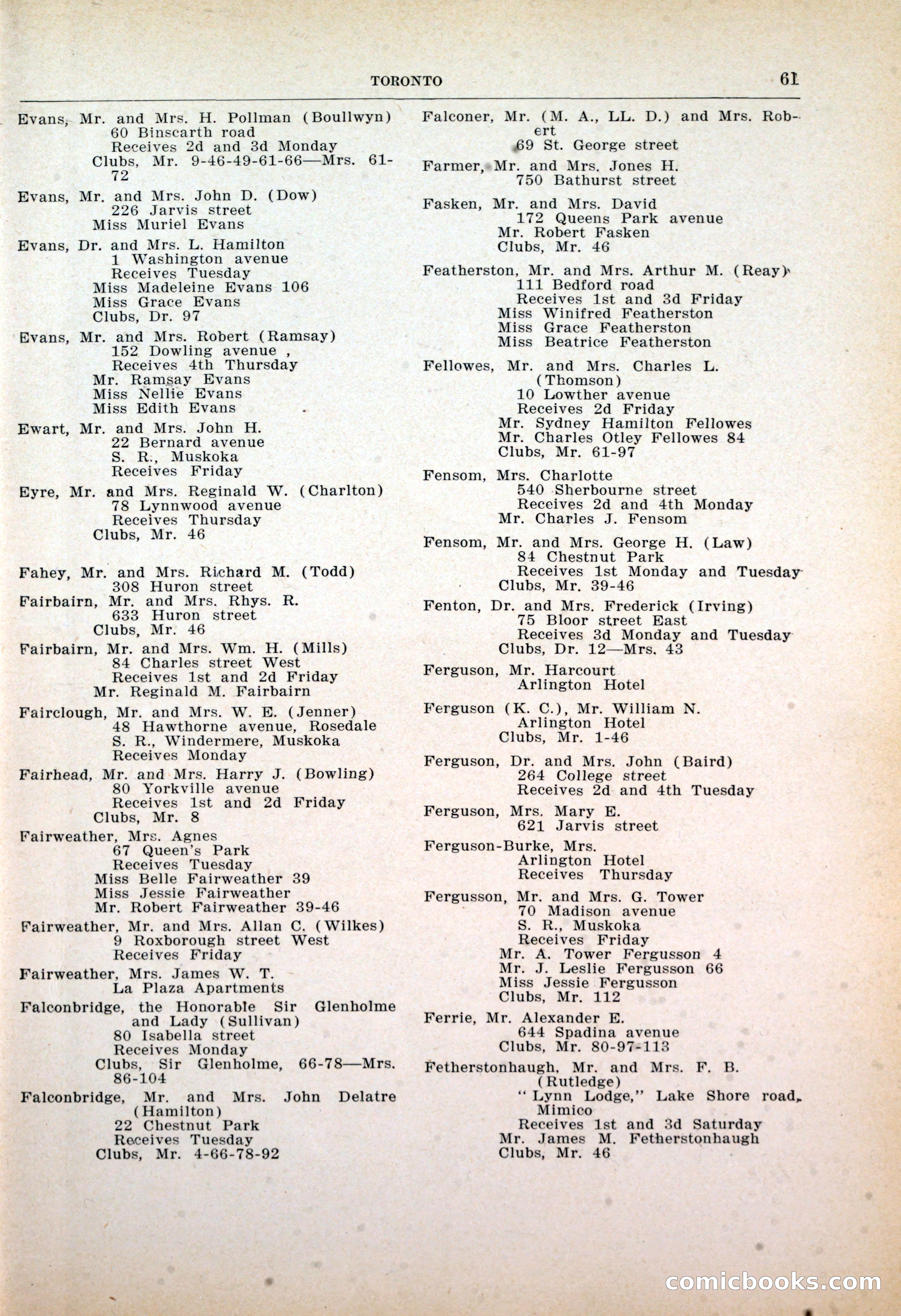 Dau's Blue Book: Toronto, Hamilton and London — page 63 of 198