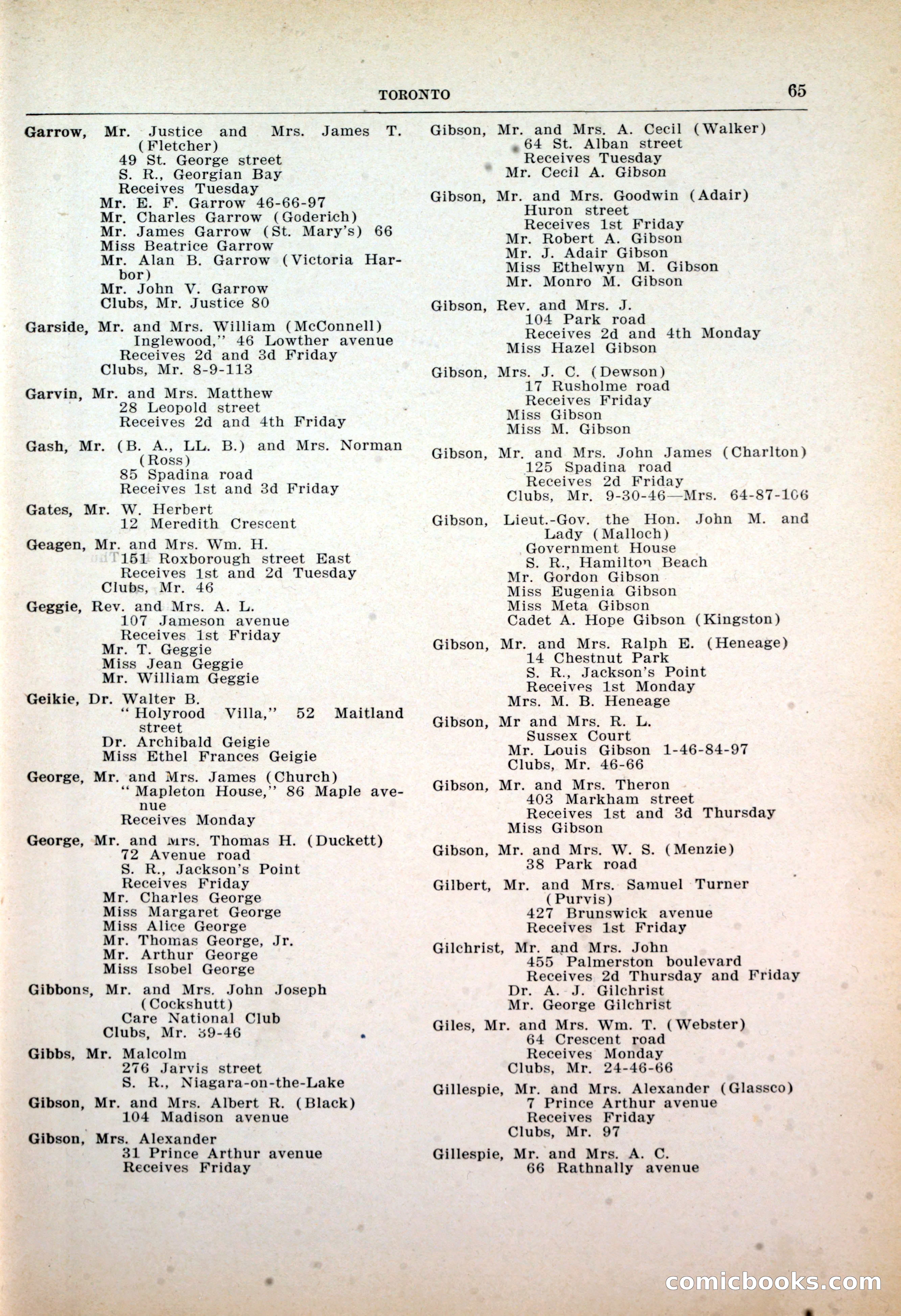 Dau's Blue Book: Toronto, Hamilton and London — page 67 of 198
