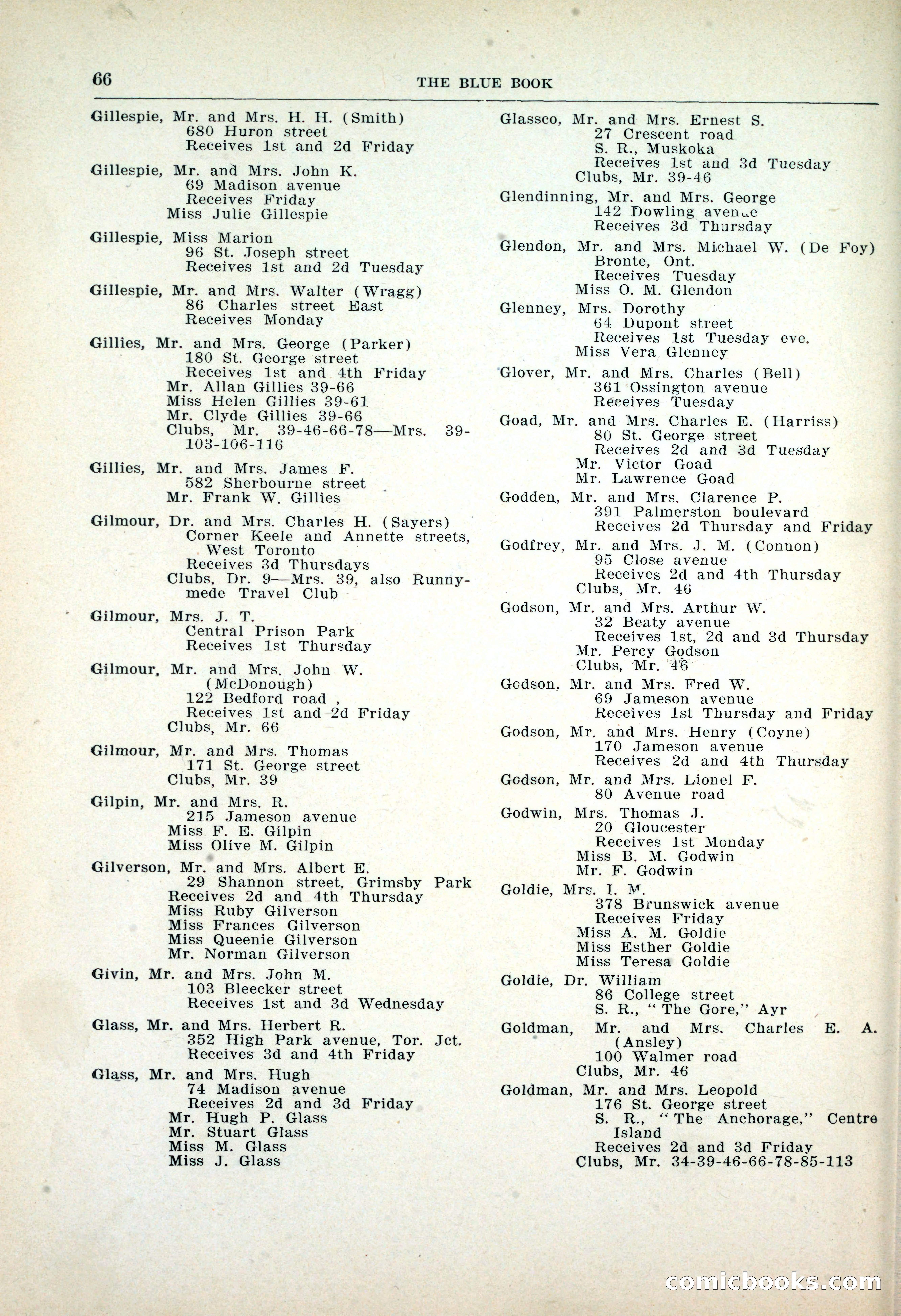 Dau's Blue Book: Toronto, Hamilton and London — page 68 of 198