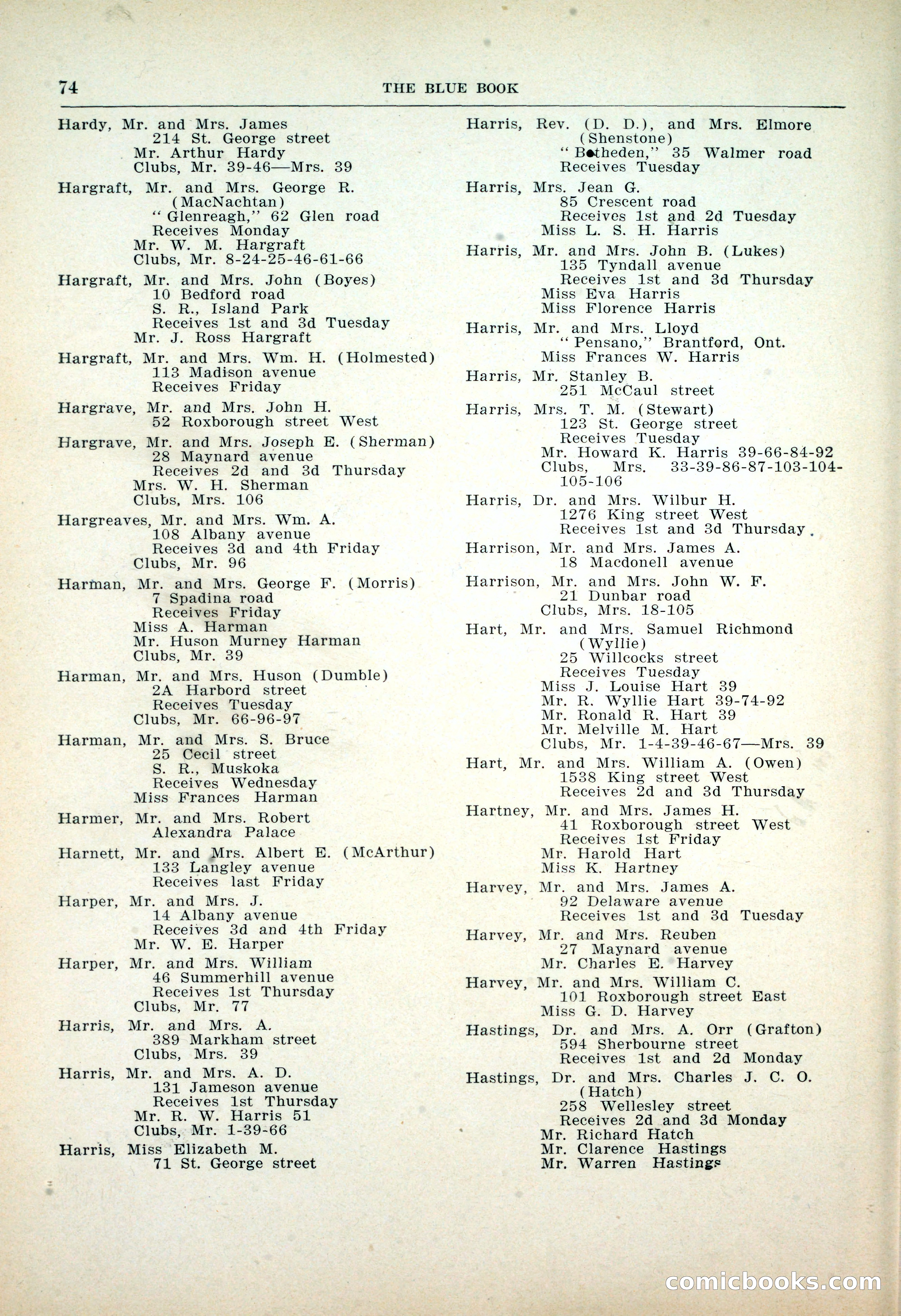 Dau's Blue Book: Toronto, Hamilton and London — page 76 of 198