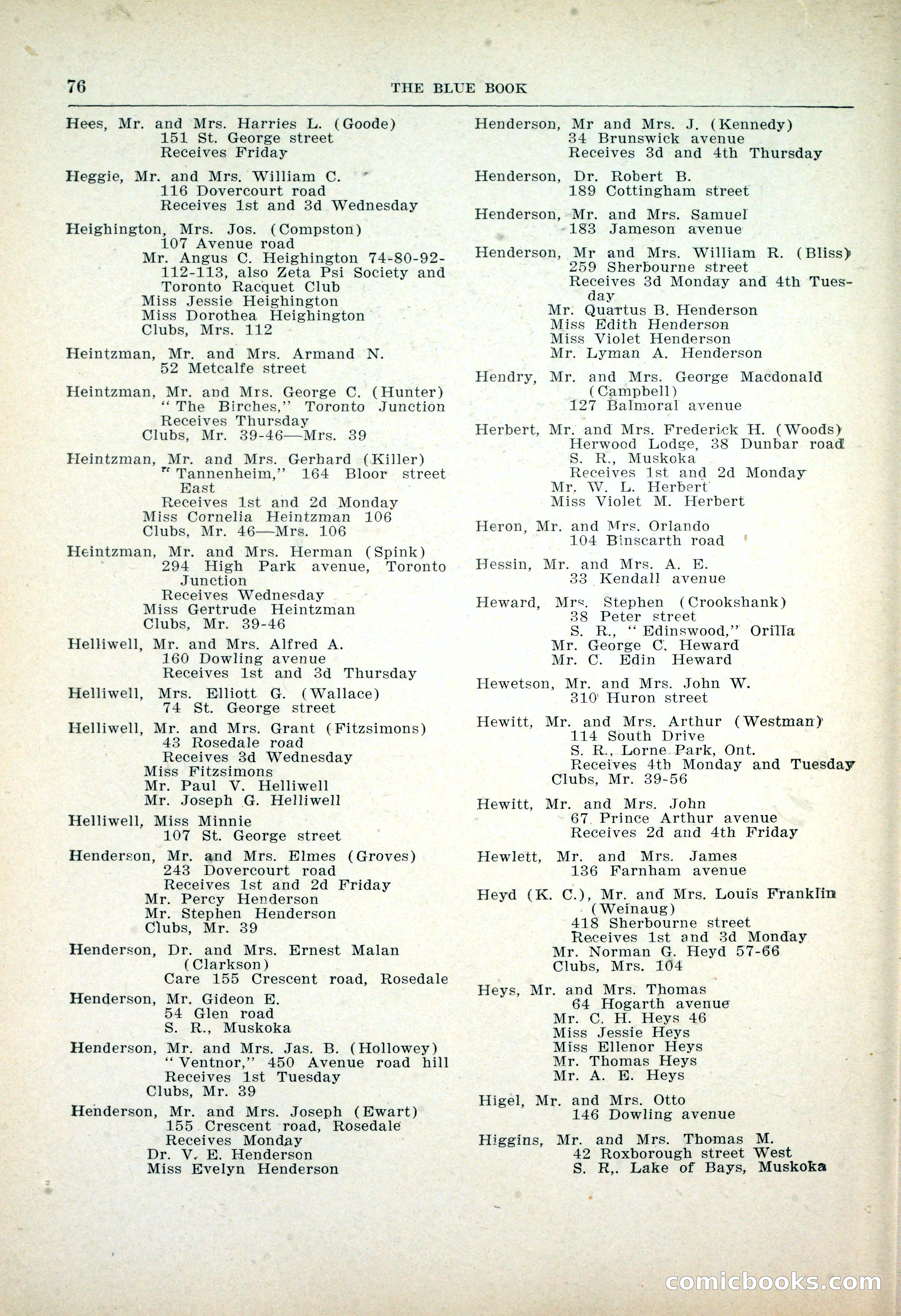 Dau's Blue Book: Toronto, Hamilton and London — page 78 of 198