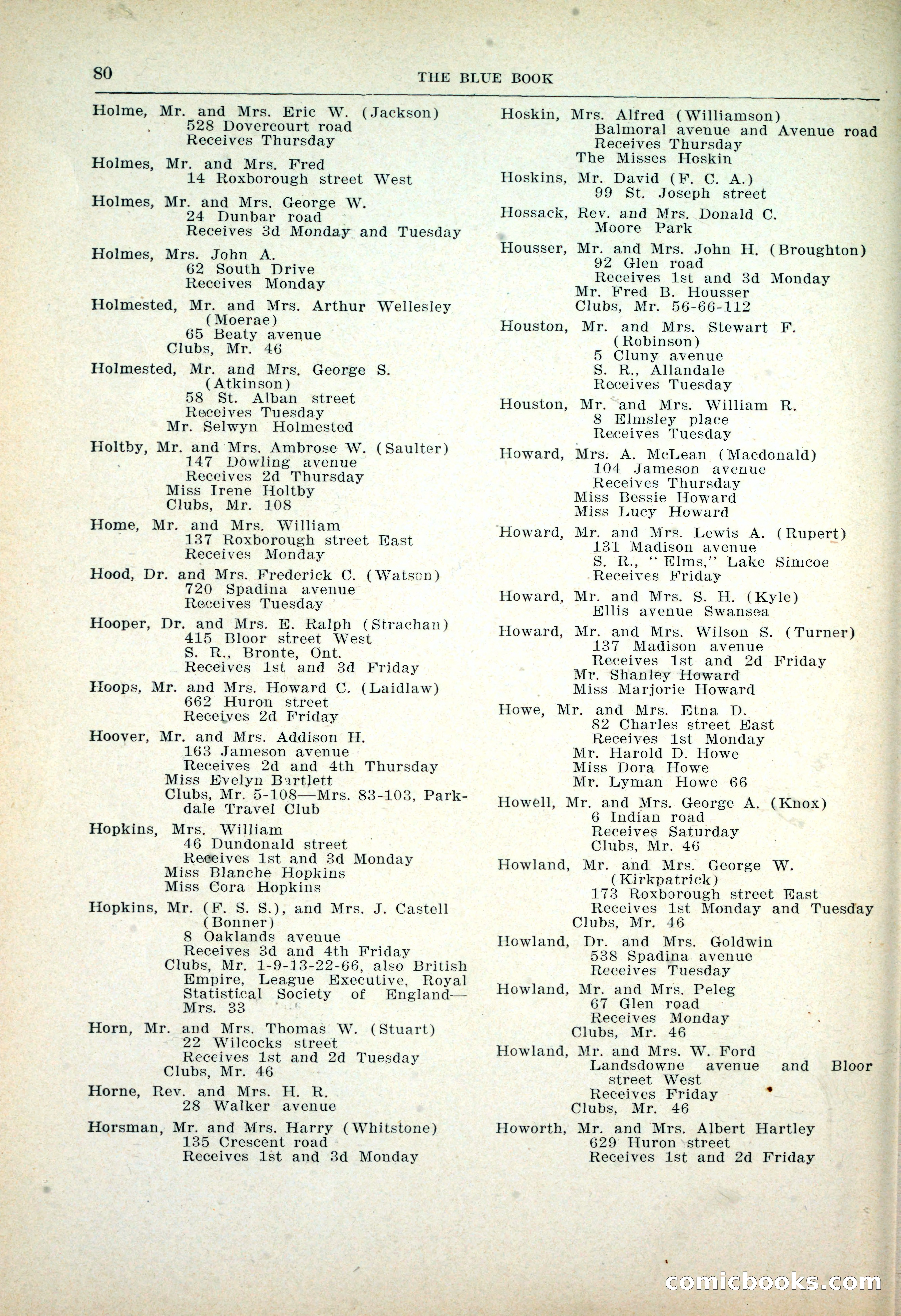 Dau's Blue Book: Toronto, Hamilton and London — page 82 of 198