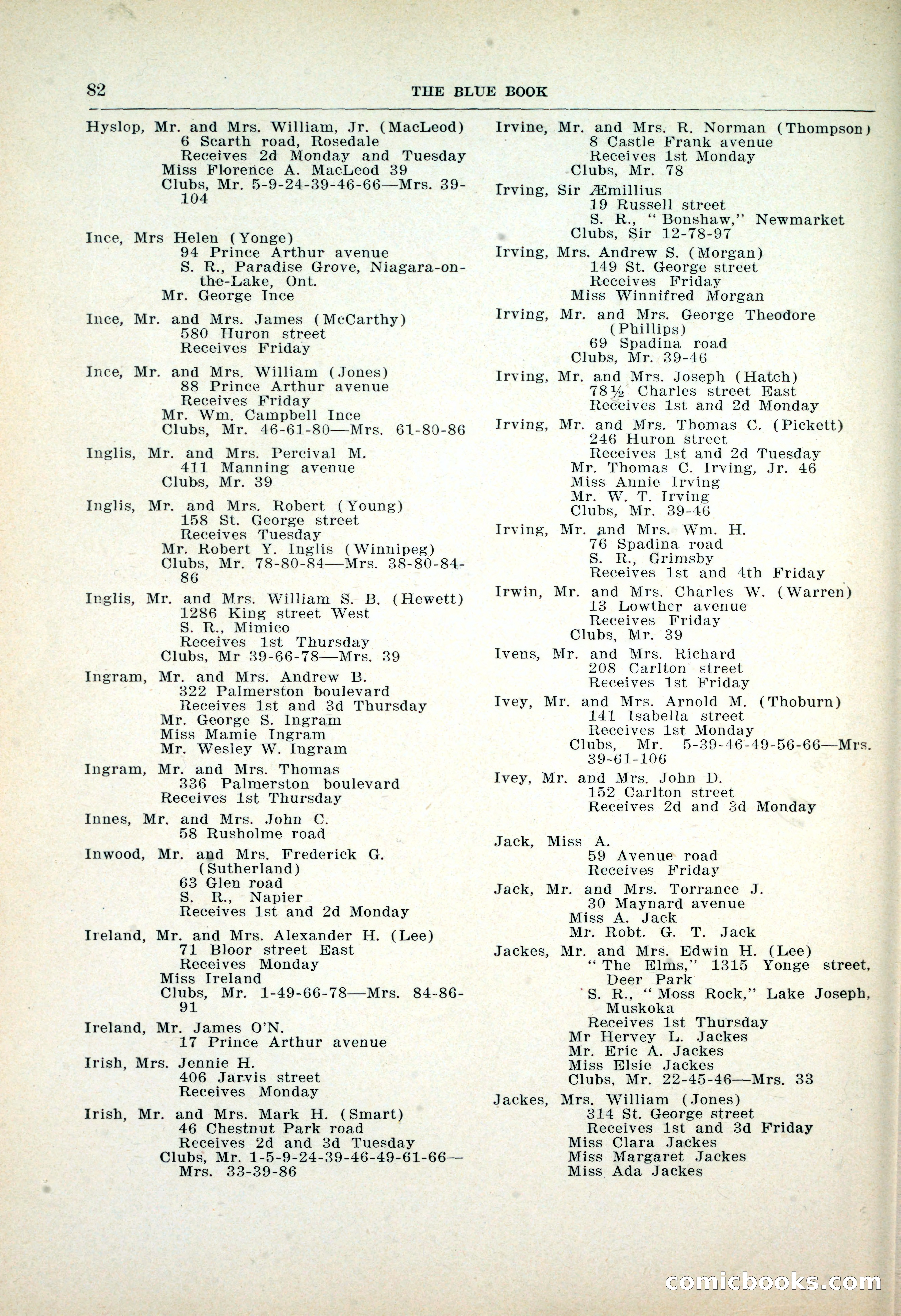 Dau's Blue Book: Toronto, Hamilton and London — page 84 of 198