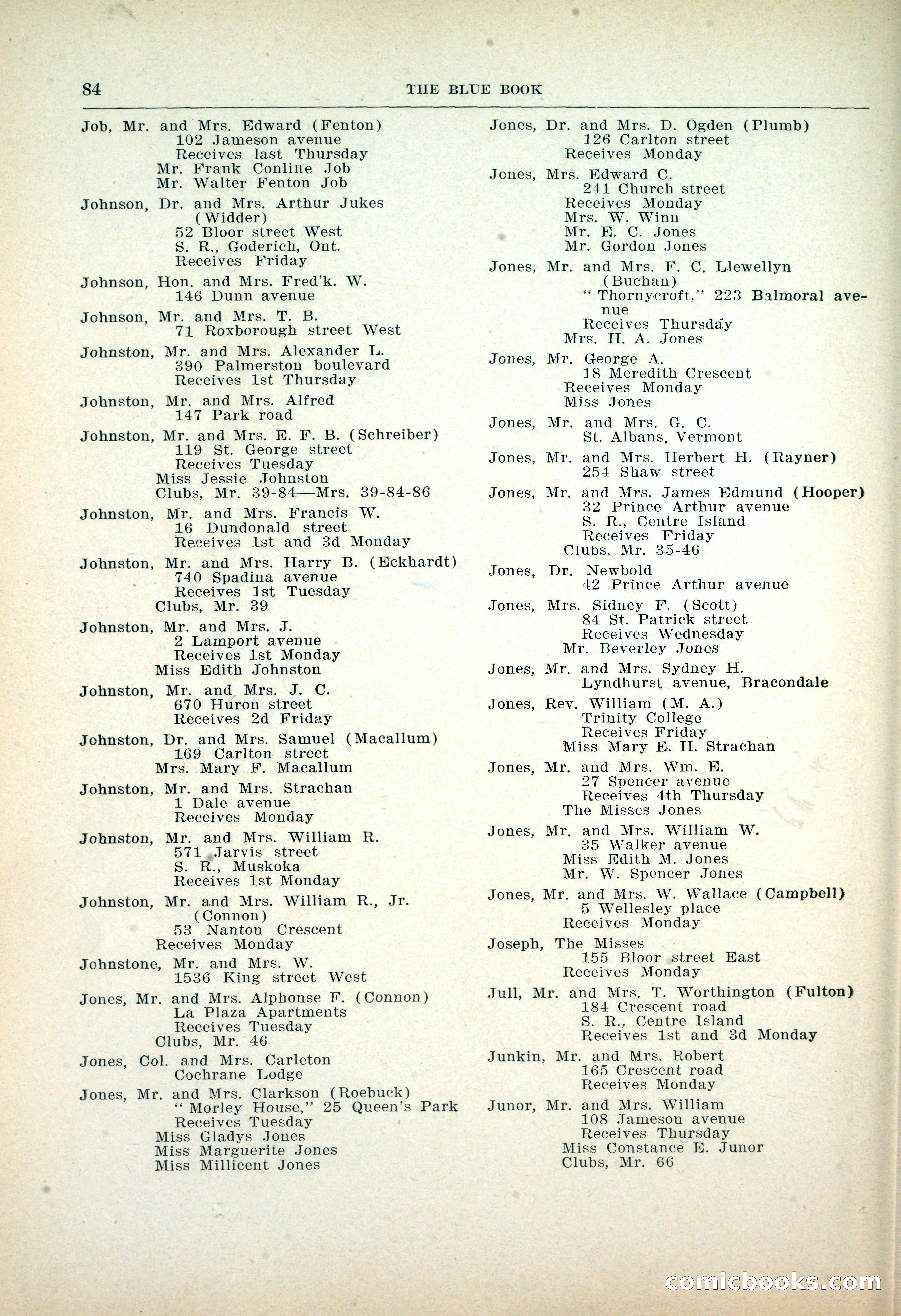 Dau's Blue Book: Toronto, Hamilton and London — page 86 of 198