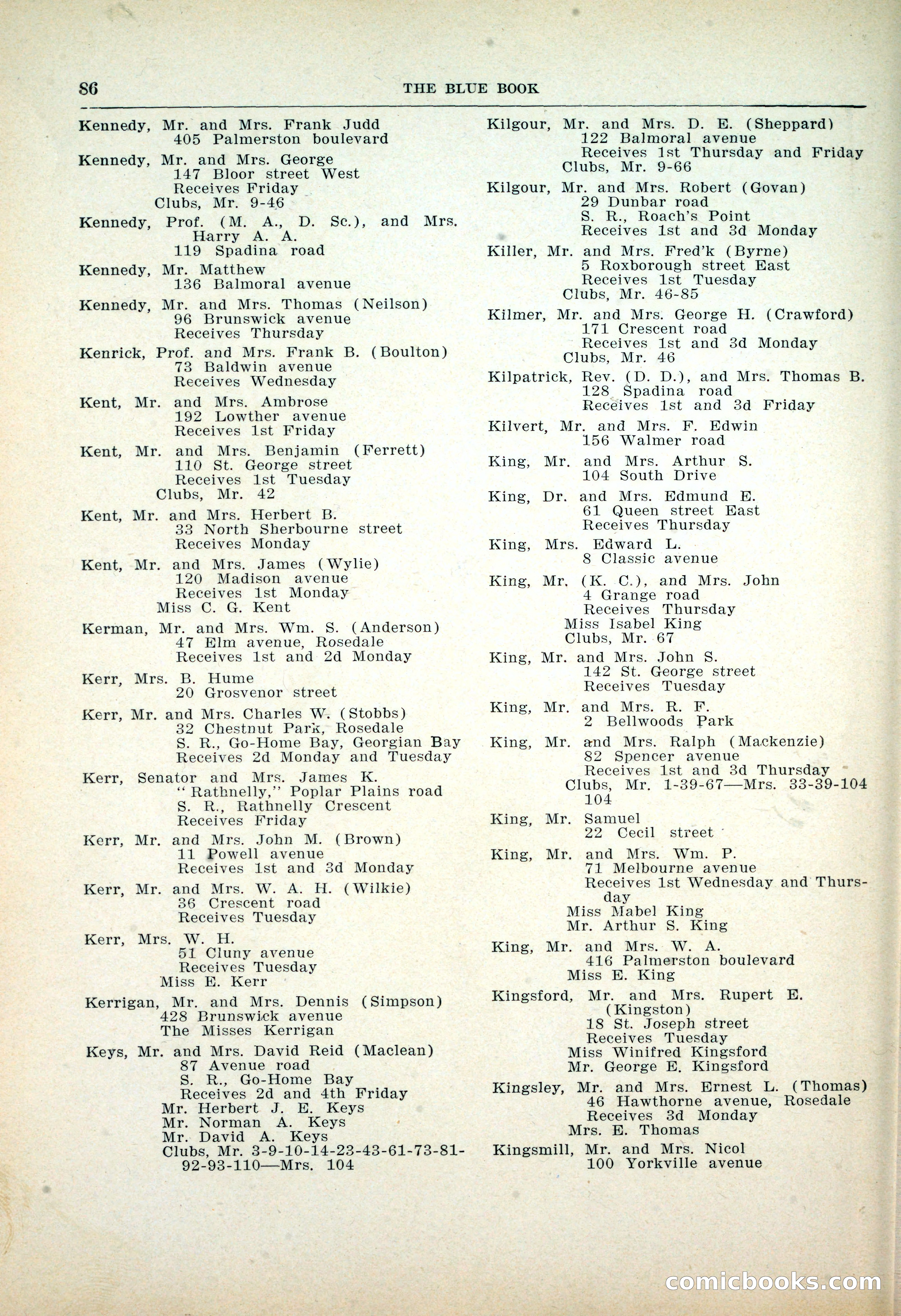Dau's Blue Book: Toronto, Hamilton and London — page 88 of 198